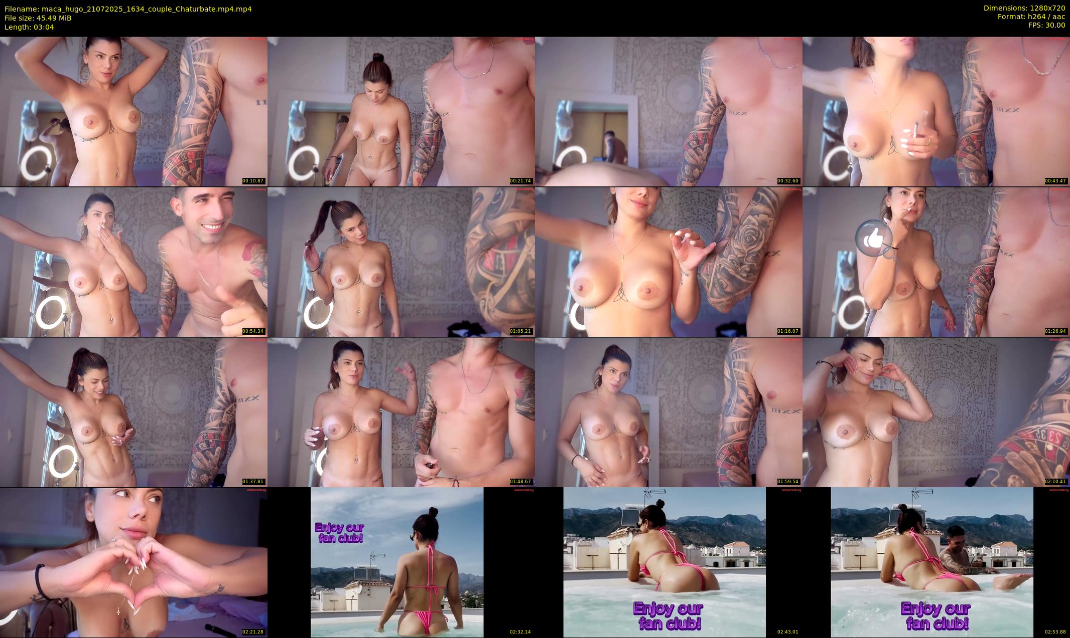 maca_hugo — 4 minute Chaturbate couple cam show recording, 720p, Jul 21, 2025