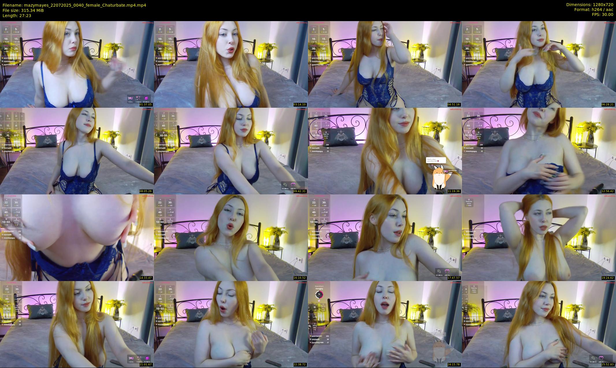 mazymayes — 28 minute Chaturbate female cam show recording, 720p, Jul 22, 2025