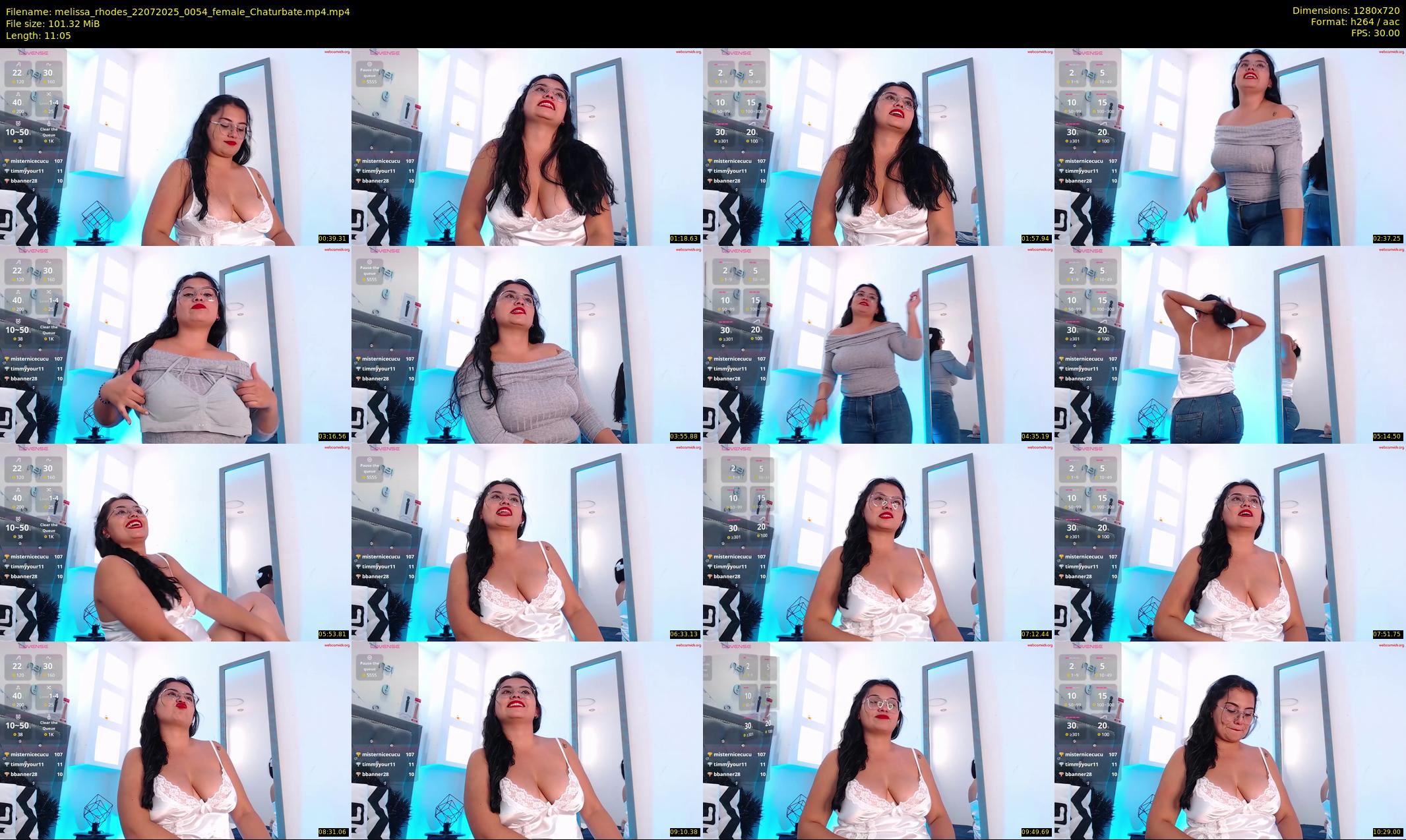 melissa_rhodes — 12 minute Chaturbate female cam show recording, 720p, Jul 22, 2025