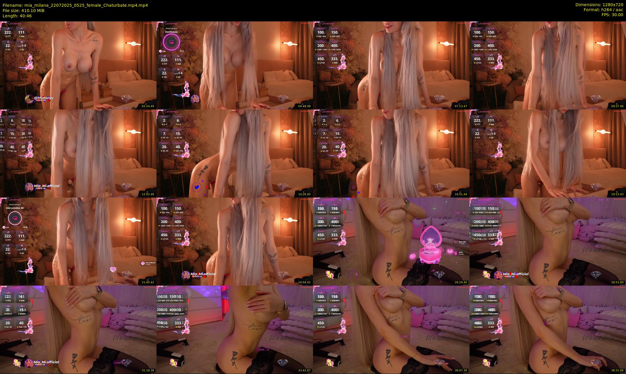 mia_milana — 41 minute Chaturbate female cam show recording, 720p, Jul 22, 2025