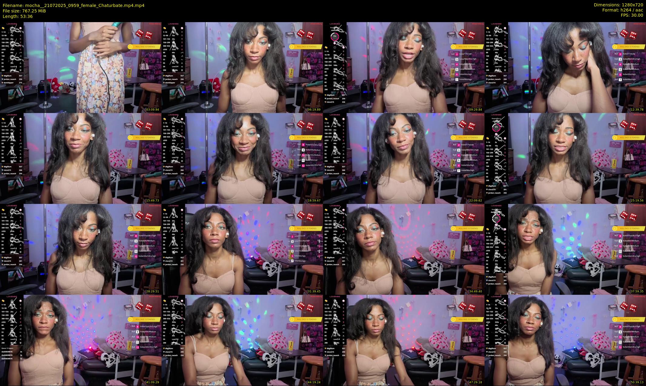 mocha_ — 54 minute Chaturbate female cam show recording, 720p, Jul 21, 2025