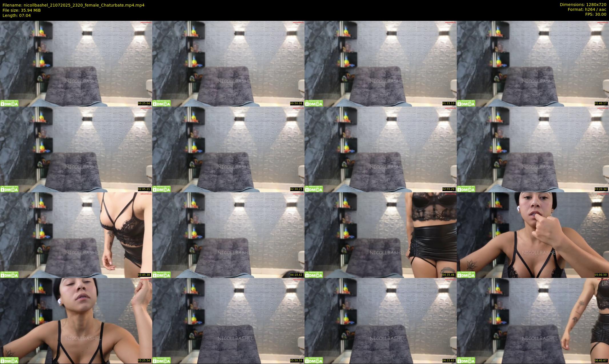 nicollbashel — 8 minute Chaturbate female cam show recording, 720p, Jul 21, 2025