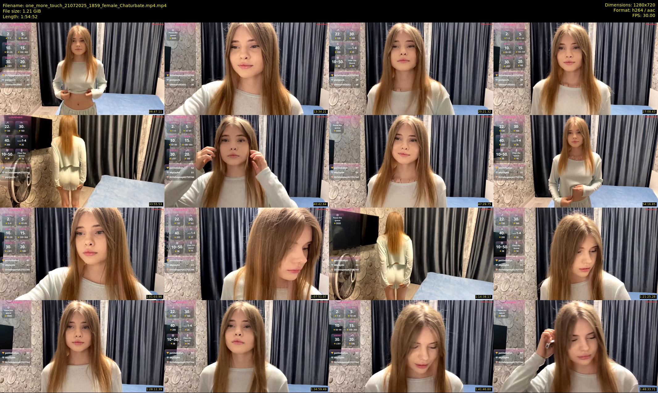 one_more_touch — 115 minute Chaturbate female cam show recording, 720p, Jul 21, 2025