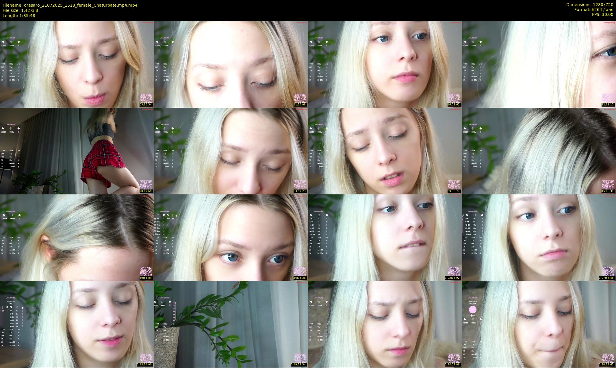 orasaro — 96 minute Chaturbate female cam show recording, 720p, Jul 21, 2025
