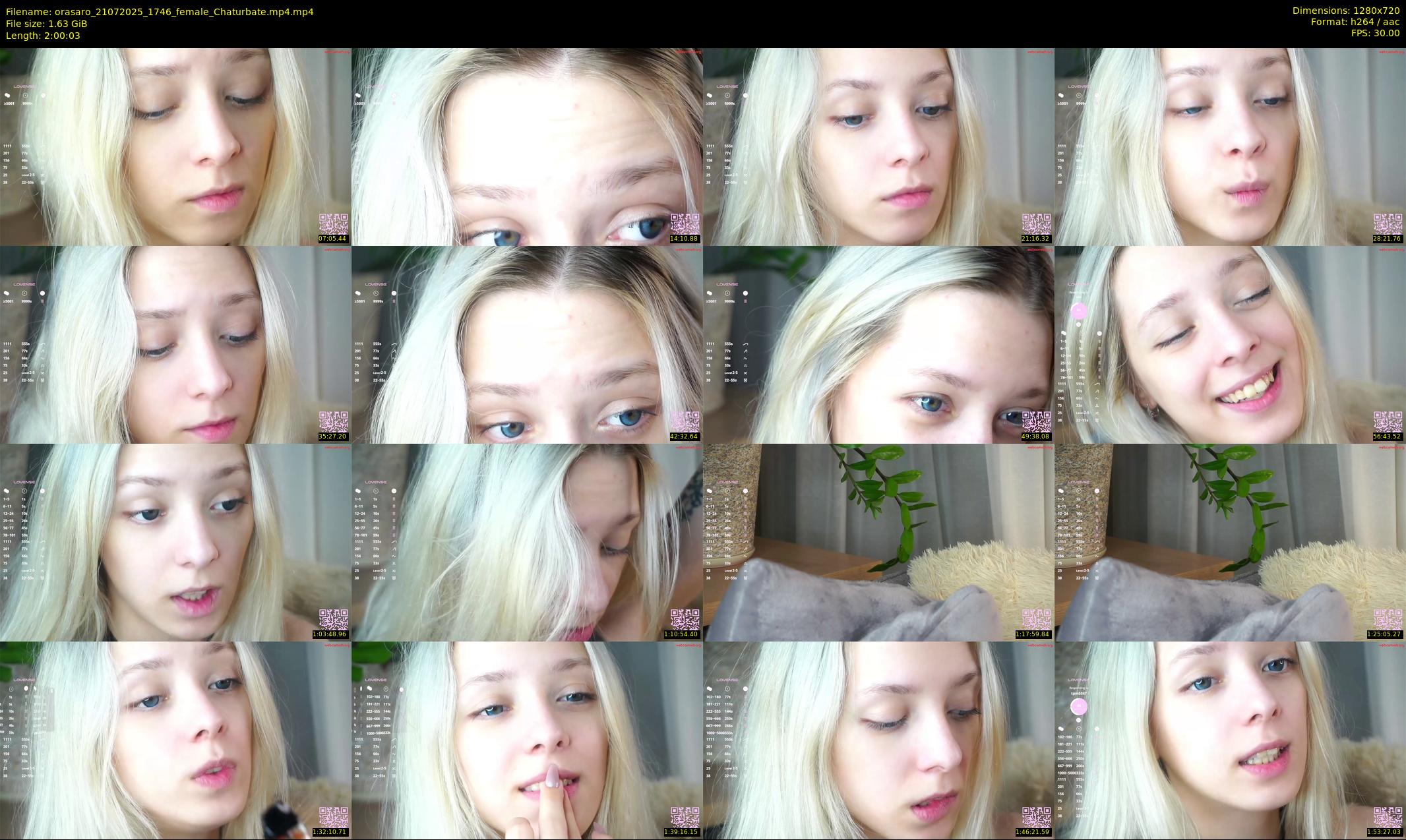 orasaro — 121 minute Chaturbate female cam show recording, 720p, Jul 21, 2025