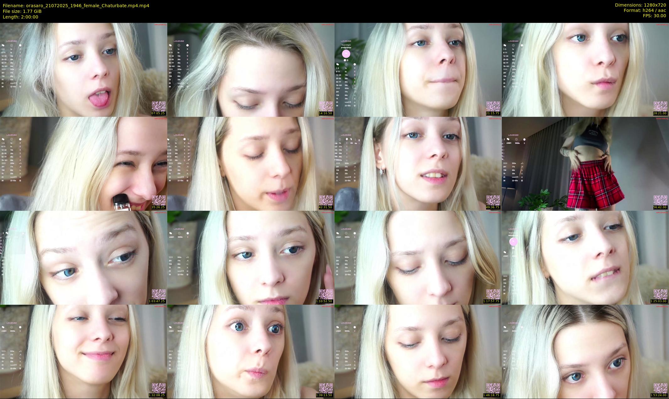 orasaro — 120 minute Chaturbate female cam show recording, 720p, Jul 21, 2025