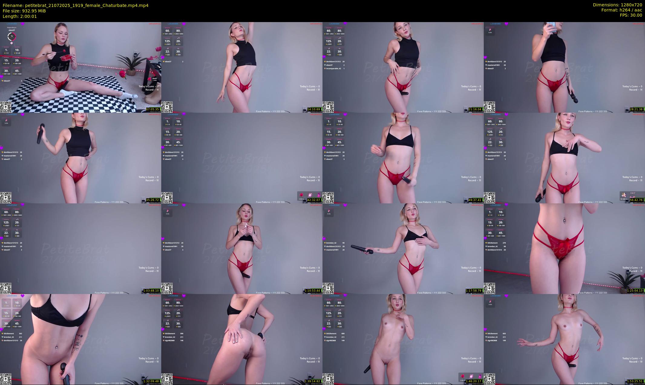 petitebrat — 121 minute Chaturbate female cam show recording, 720p, Jul 21, 2025