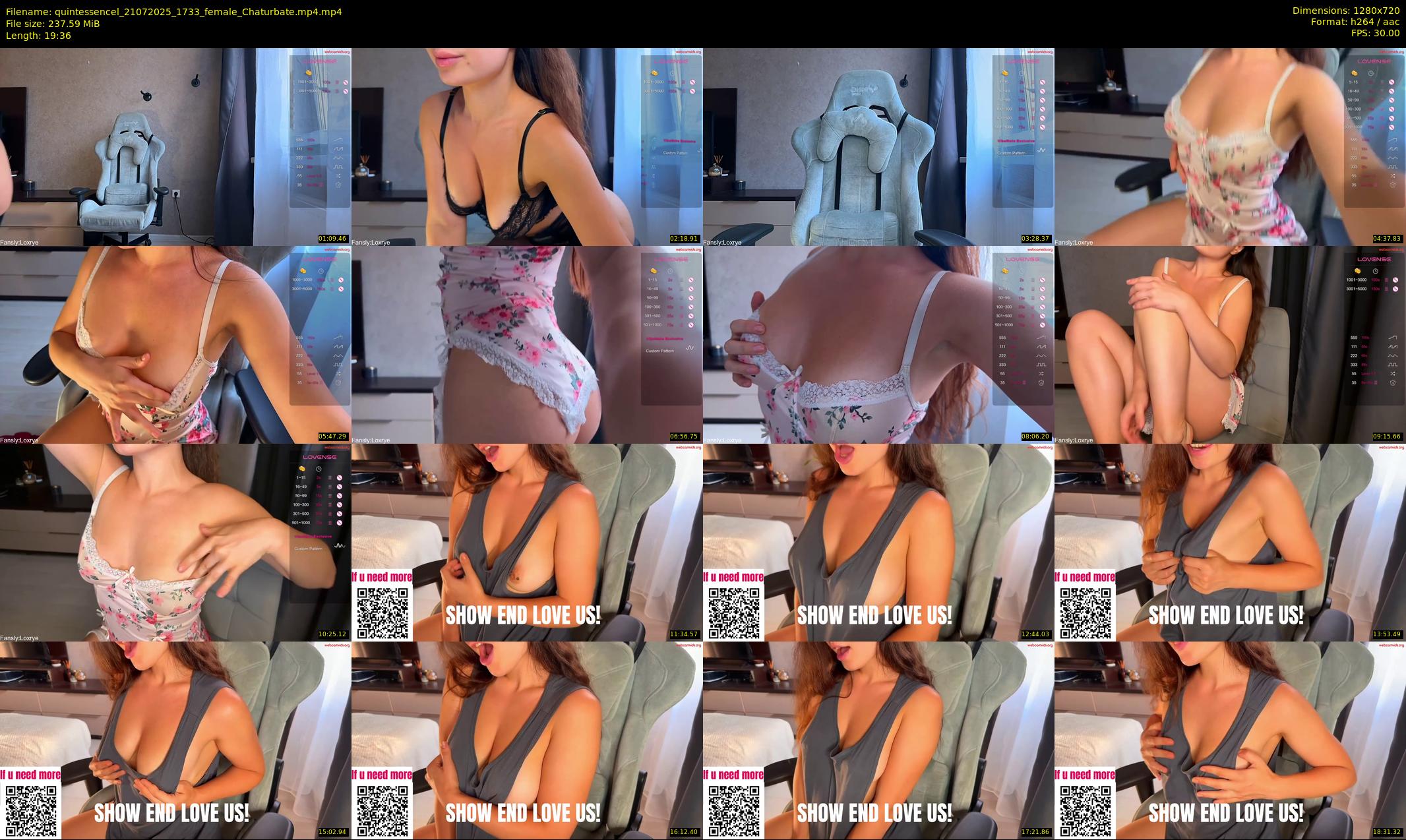 quintessencel — 20 minute Chaturbate female cam show recording, 720p, Jul 21, 2025
