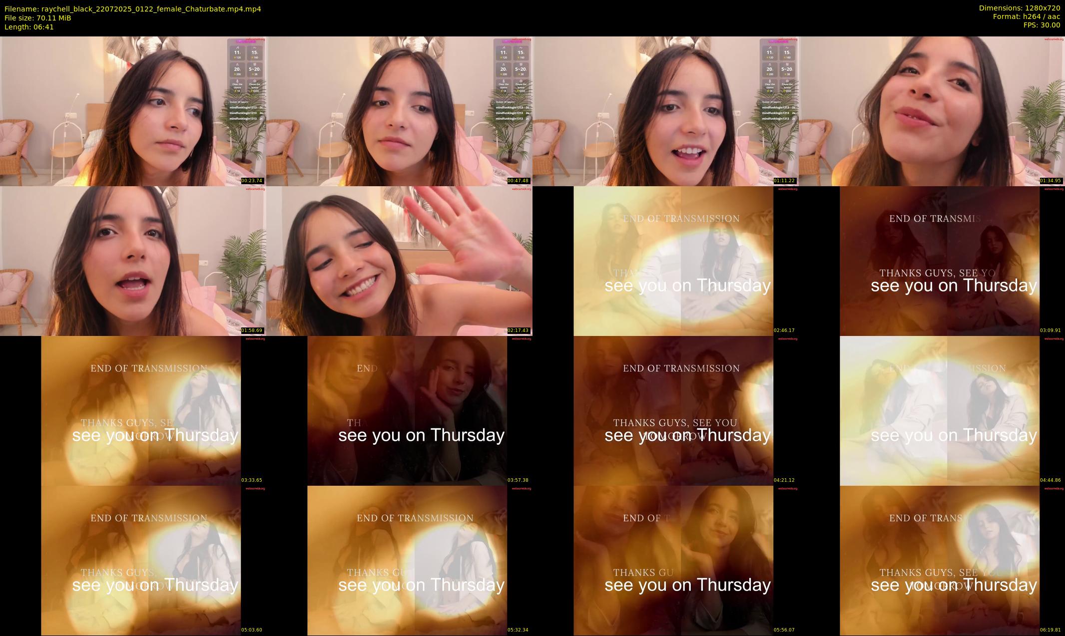 raychell_black — 7 minute Chaturbate female cam show recording, 720p, Jul 22, 2025