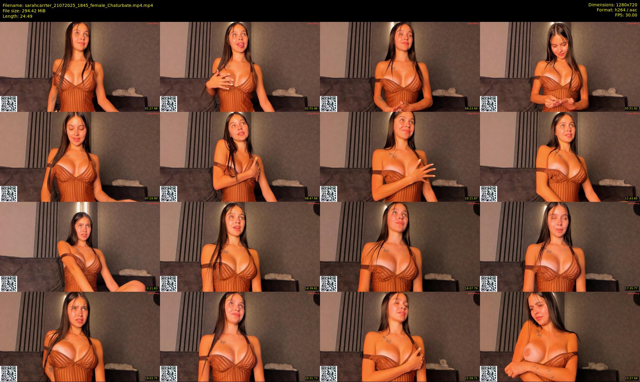 sarahcarrter — 25 minute Chaturbate female cam show recording, 720p, Jul 21, 2025
