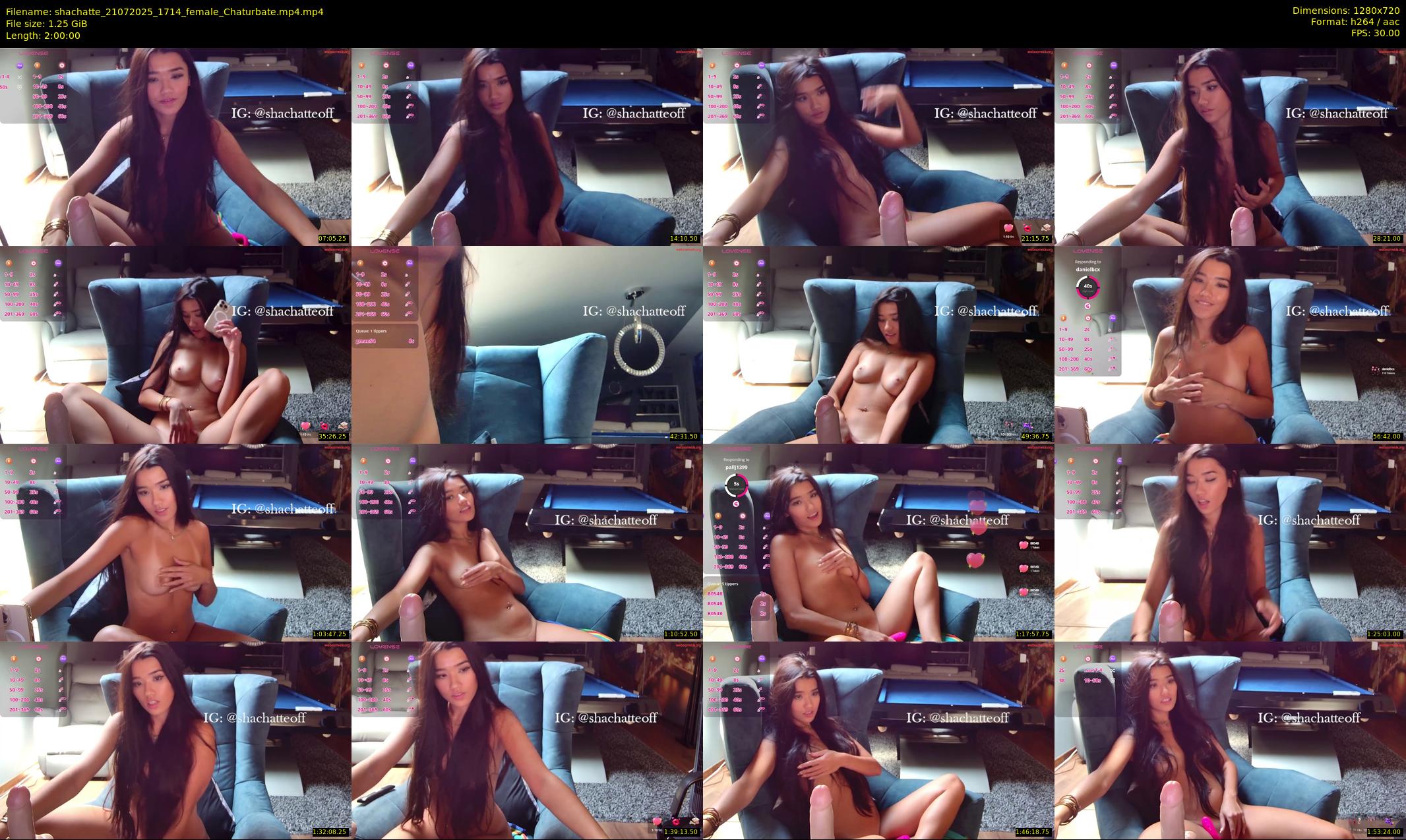 shachatte — 120 minute Chaturbate couple cam show recording, 720p, Jul 21, 2025