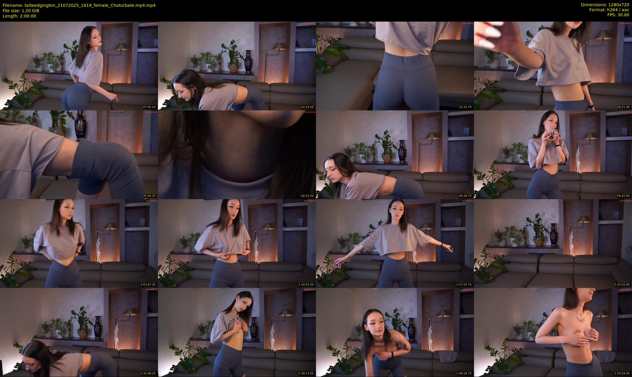 taiteedgington — 120 minute Chaturbate female cam show recording, 720p, Jul 21, 2025