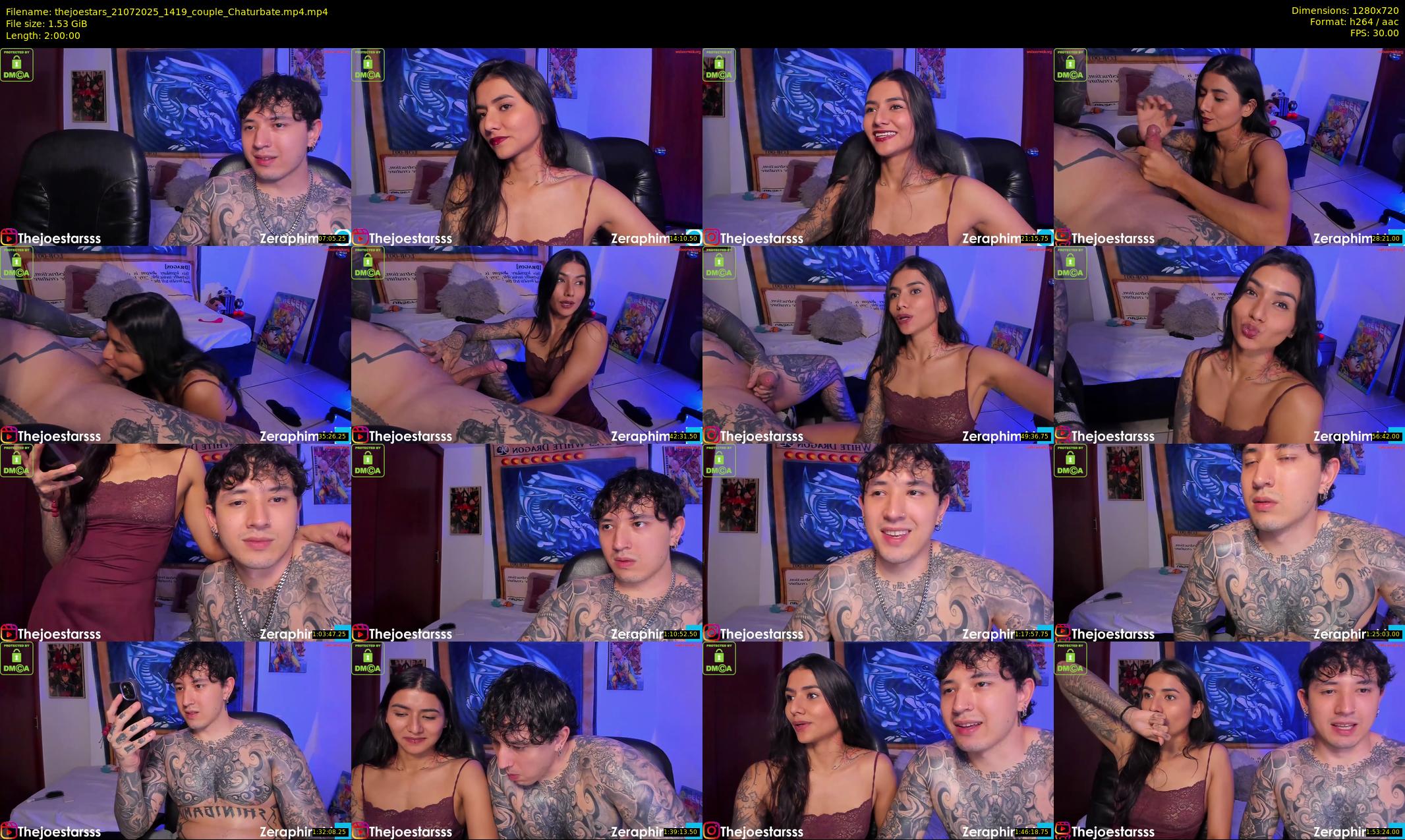 thejoestars — 120 minute Chaturbate couple cam show recording, 720p, Jul 21, 2025