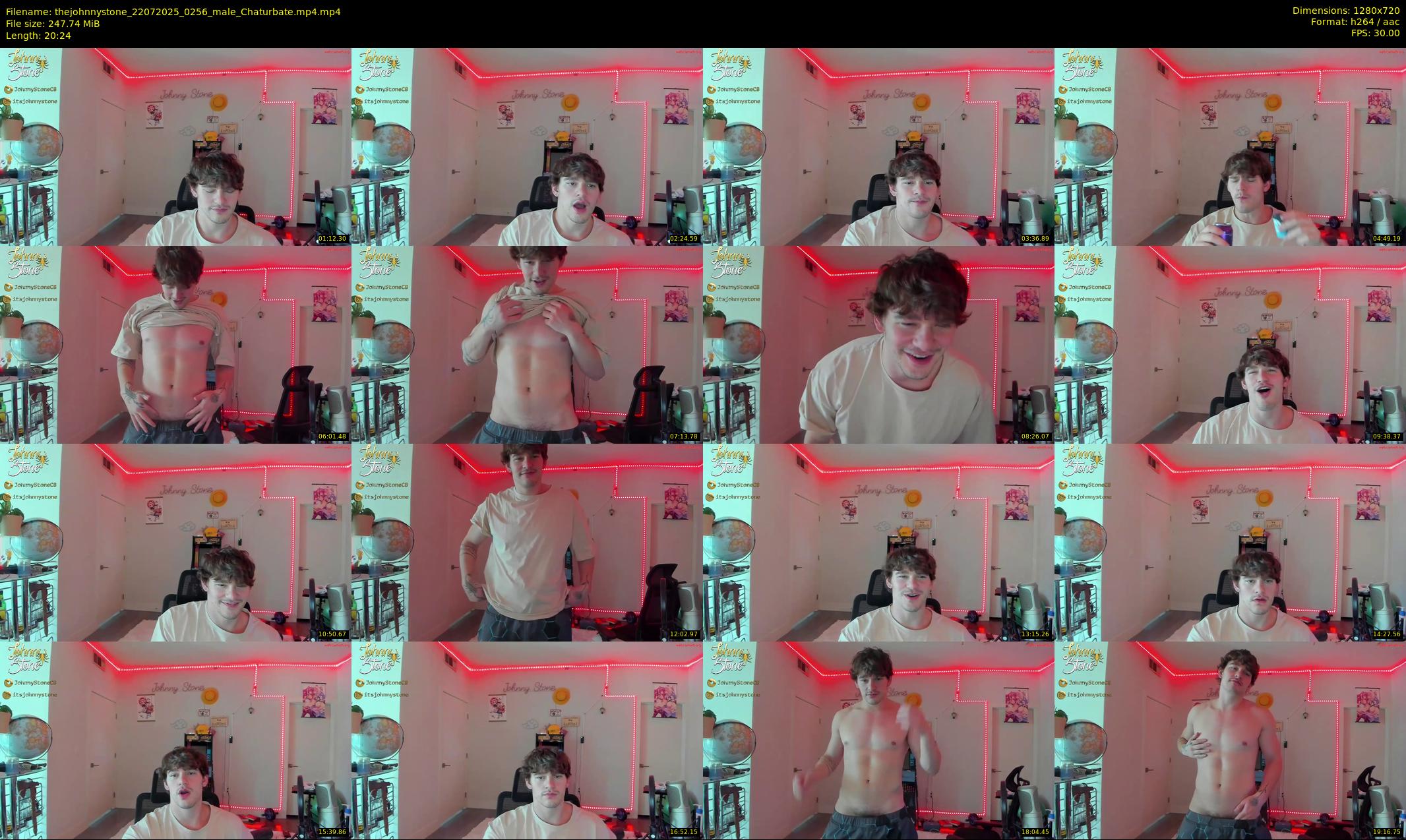thejohnnystone — 21 minute Chaturbate male cam show recording, 720p, Jul 22, 2025