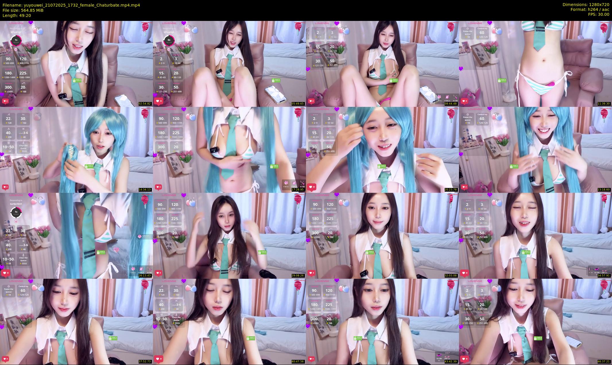 yuyouwei — 50 minute Chaturbate female cam show recording, 720p, Jul 21, 2025