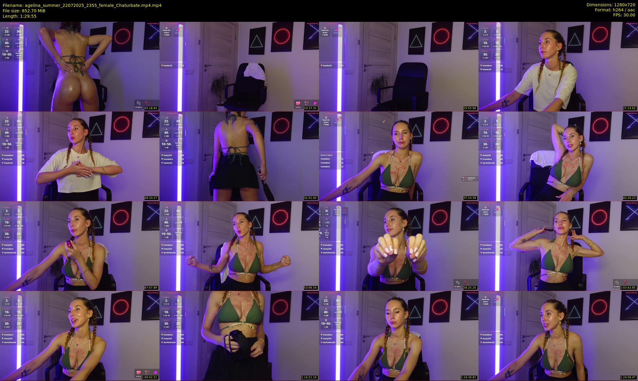 agelina_summer — 90 minute Chaturbate female cam show recording, 720p, Jul 22, 2025
