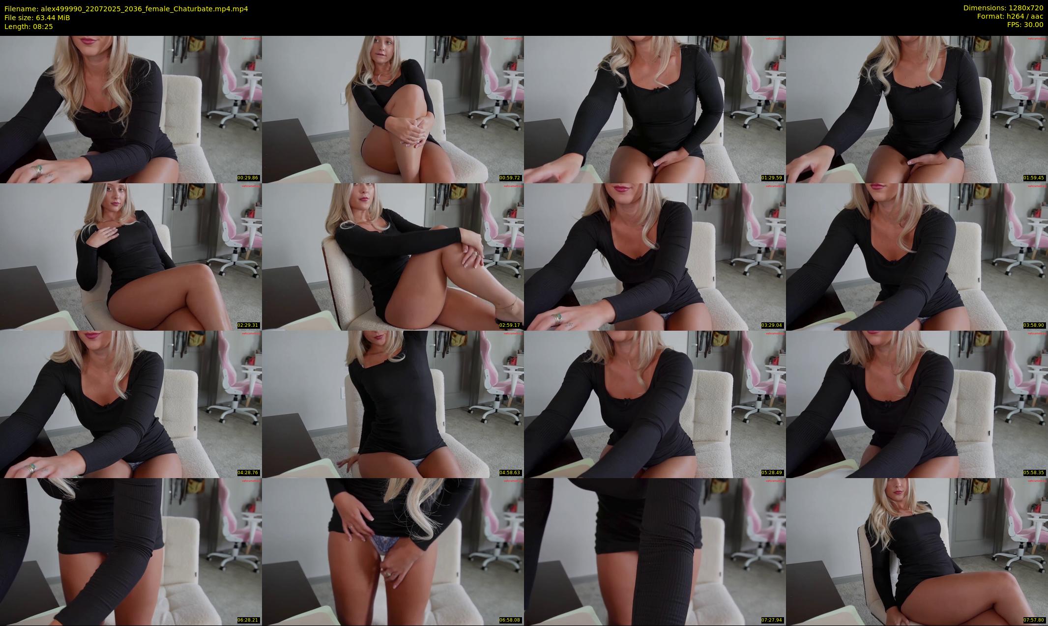 alex499990 — 9 minute Chaturbate female cam show recording, 720p, Jul 22, 2025