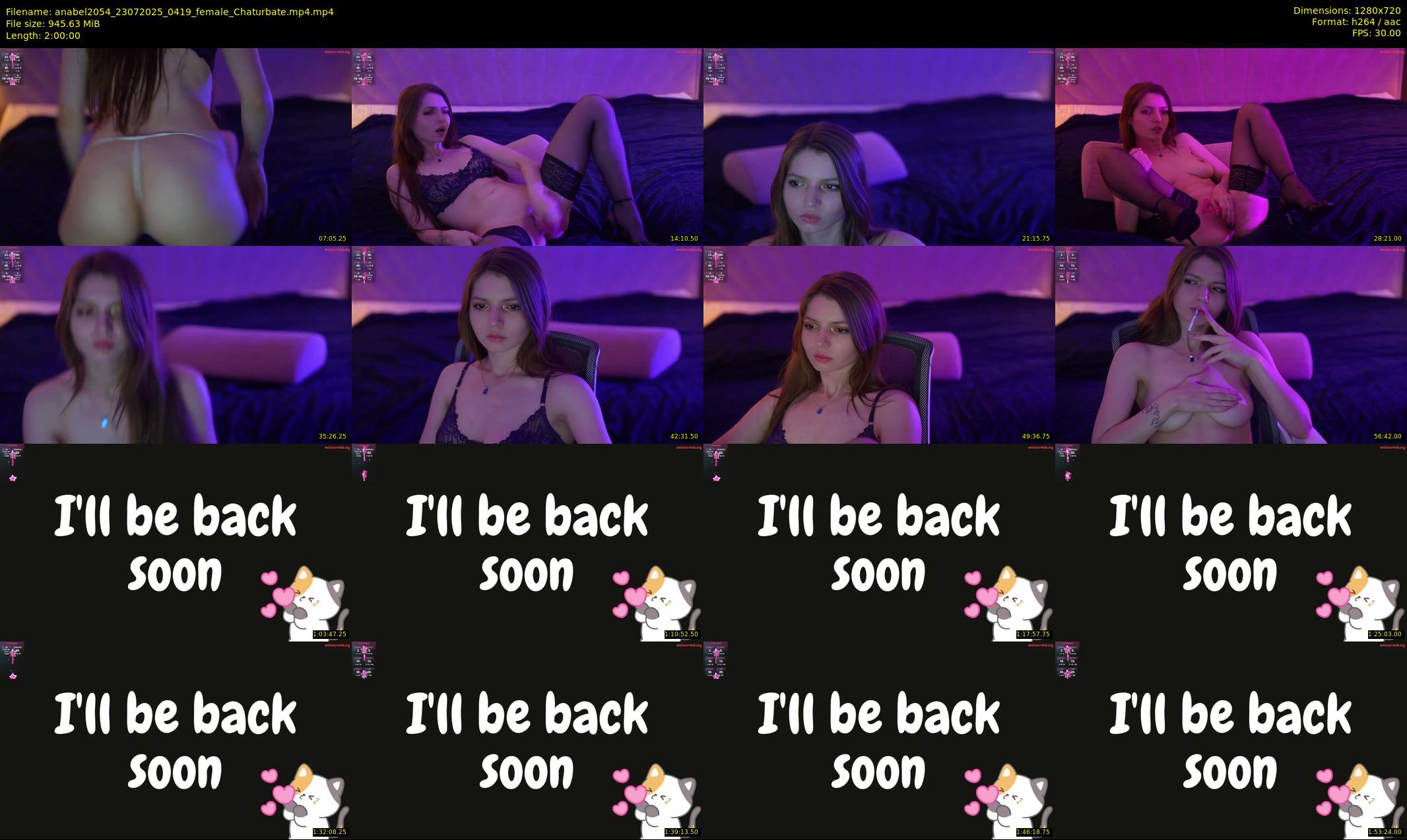 anabel2054 — 120 minute Chaturbate female cam show recording, 720p, Jul 23, 2025