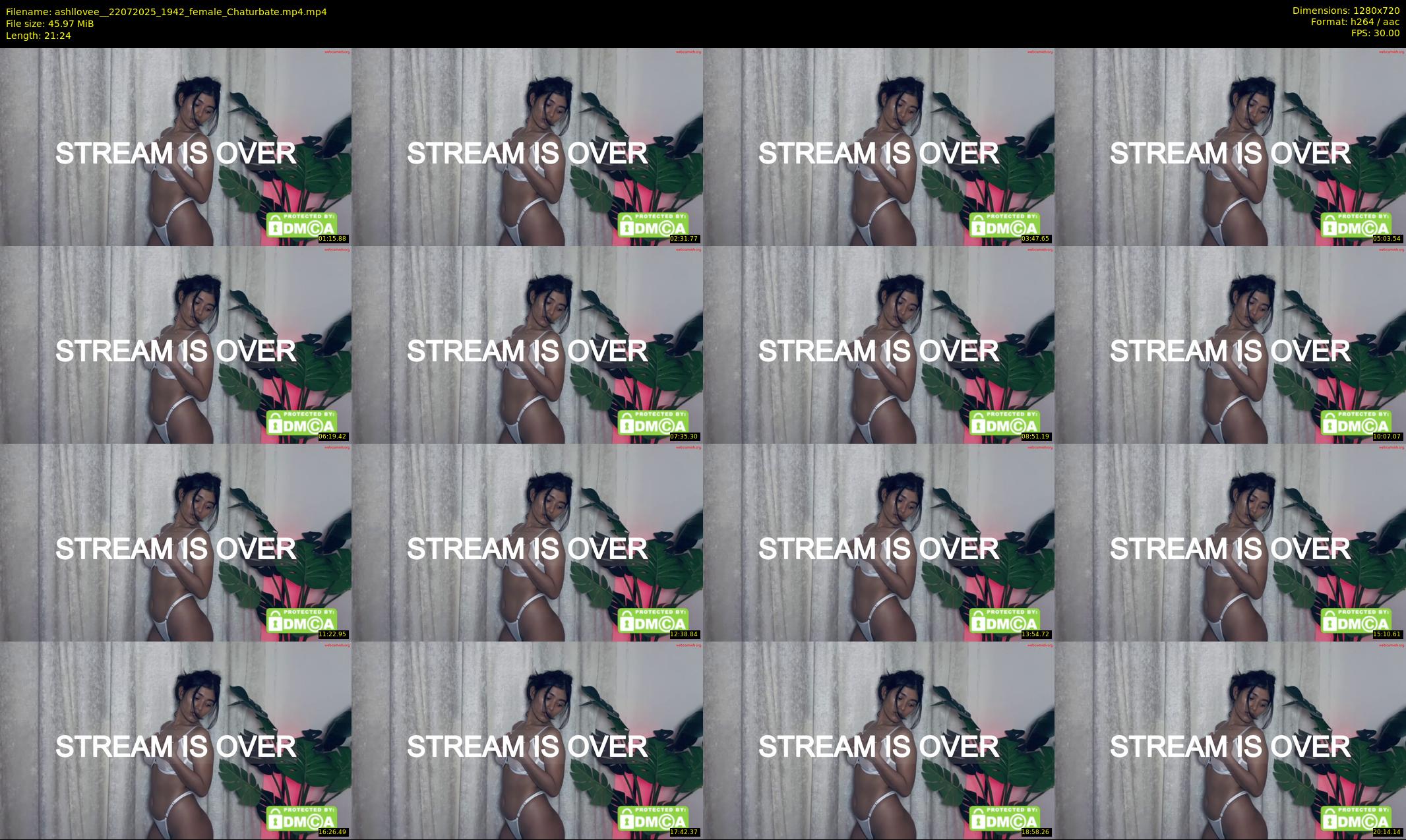ashllovee_ — 22 minute Chaturbate female cam show recording, 720p, Jul 22, 2025