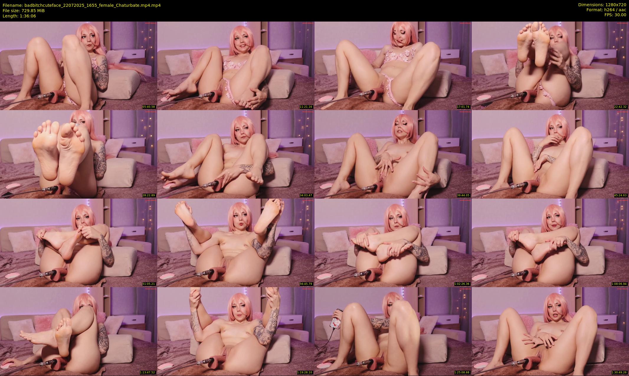 badbitchcuteface — 97 minute Chaturbate female cam show recording, 720p, Jul 22, 2025