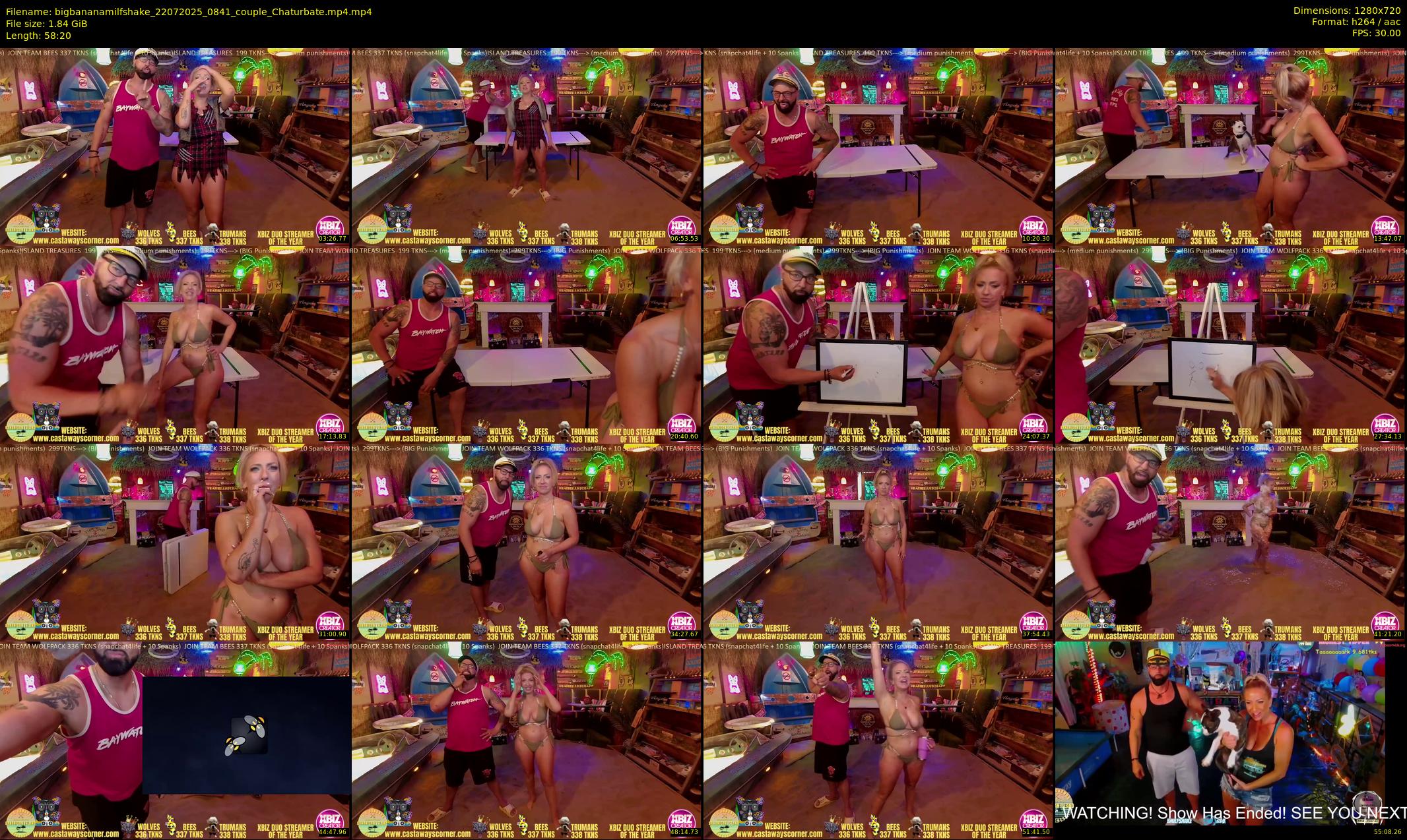 bigbananamilfshake — 59 minute Chaturbate couple cam show recording, 720p, Jul 22, 2025