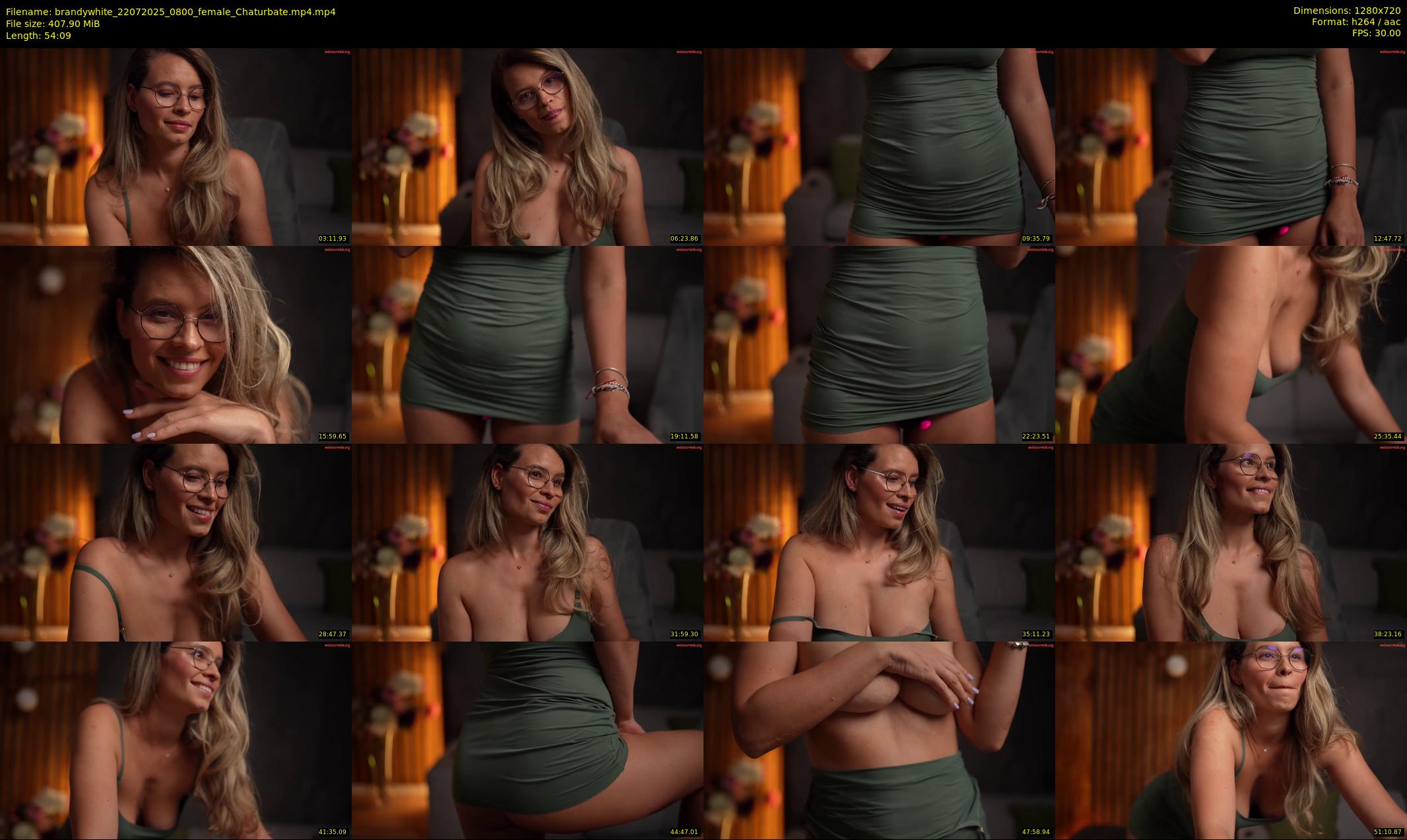 brandywhite — 55 minute Chaturbate female cam show recording, 720p, Jul 22, 2025