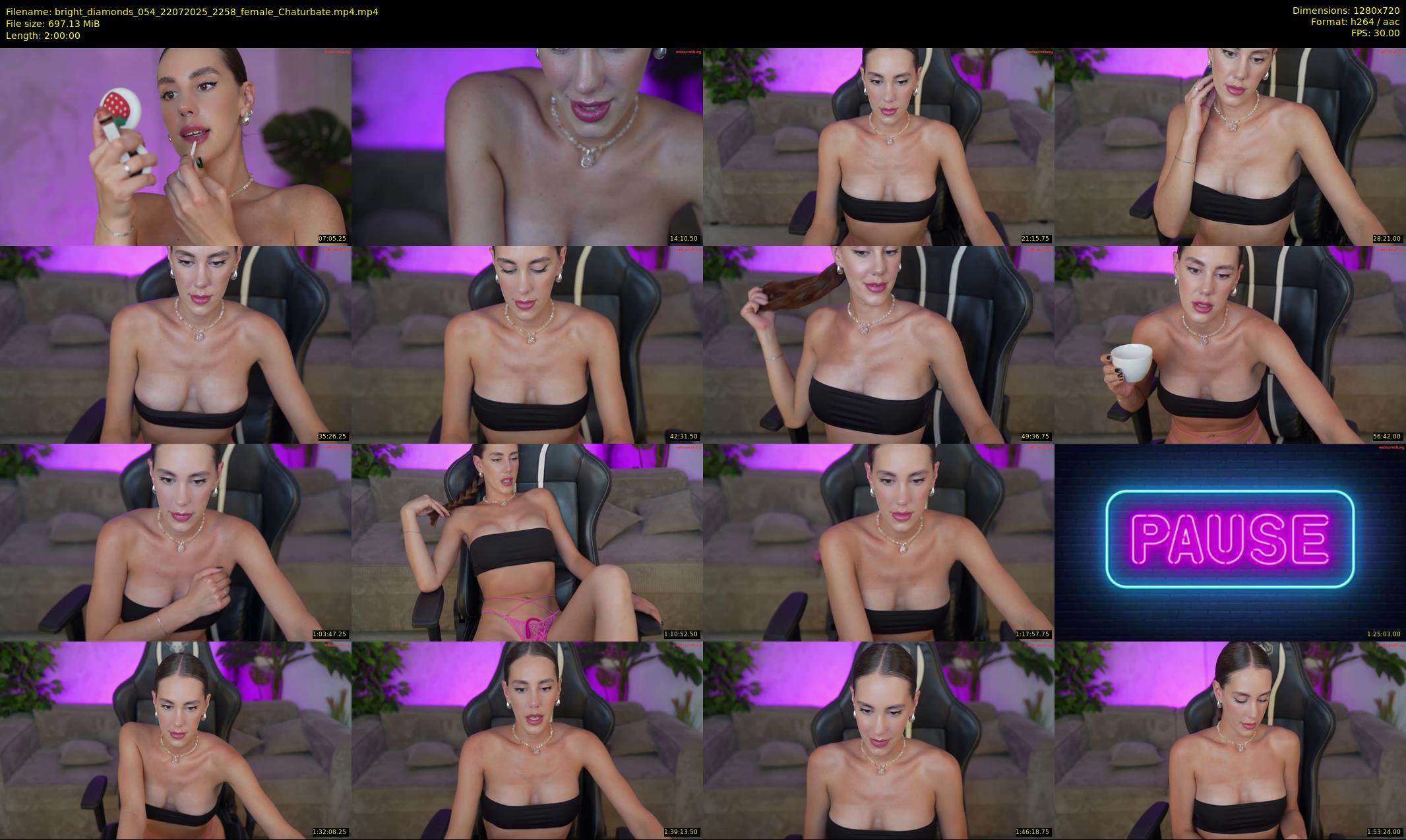 bright_diamonds_054 — 120 minute Chaturbate couple cam show recording, 720p, Jul 22, 2025