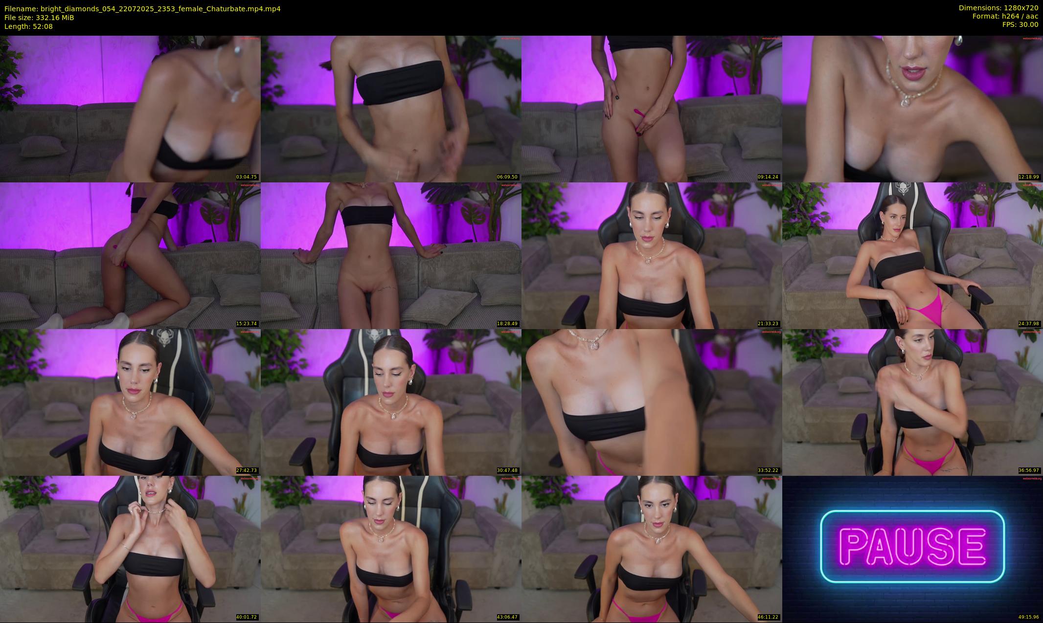 bright_diamonds_054 — 53 minute Chaturbate couple cam show recording, 720p, Jul 22, 2025