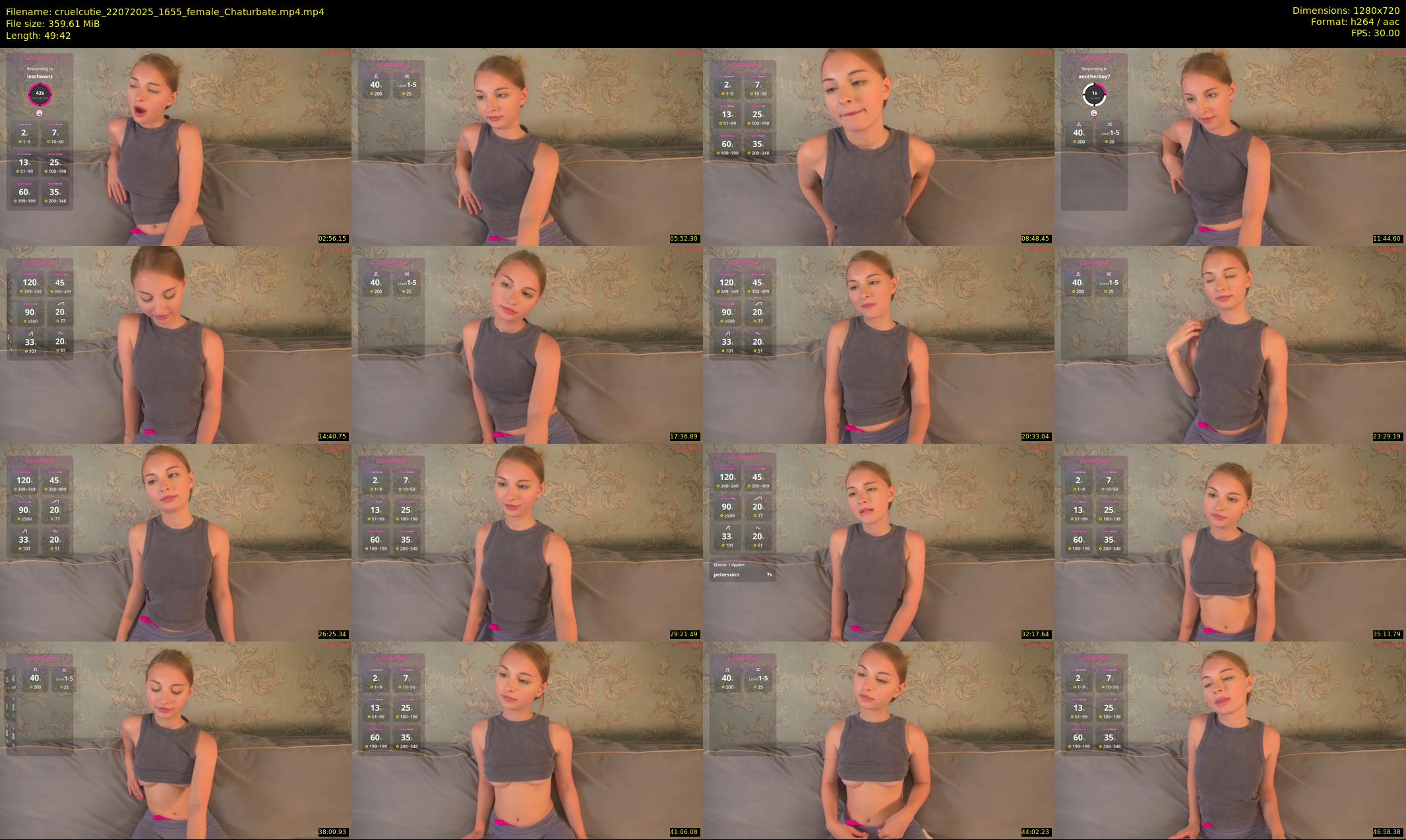 cruelcutie — 50 minute Chaturbate female cam show recording, 720p, Jul 22, 2025