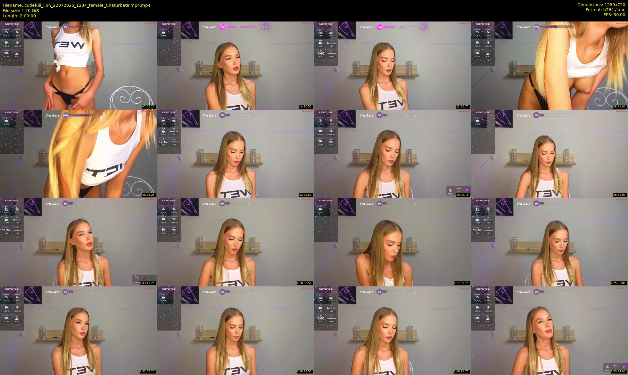 cutiefull_lion — 120 minute Chaturbate female cam show recording, 720p, Jul 22, 2025