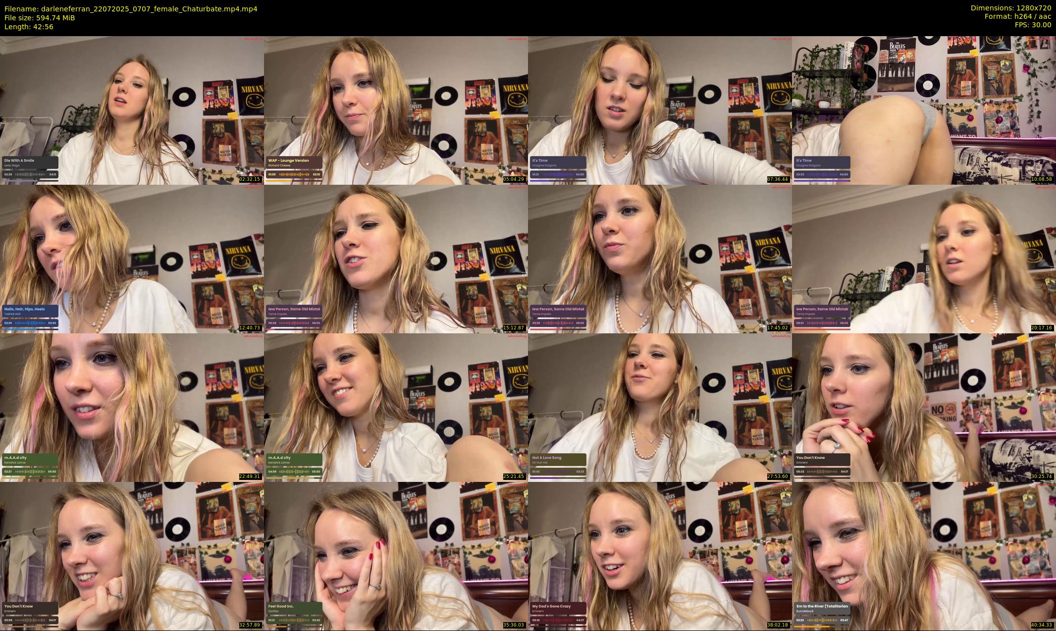darleneferran — 43 minute Chaturbate female cam show recording, 720p, Jul 22, 2025