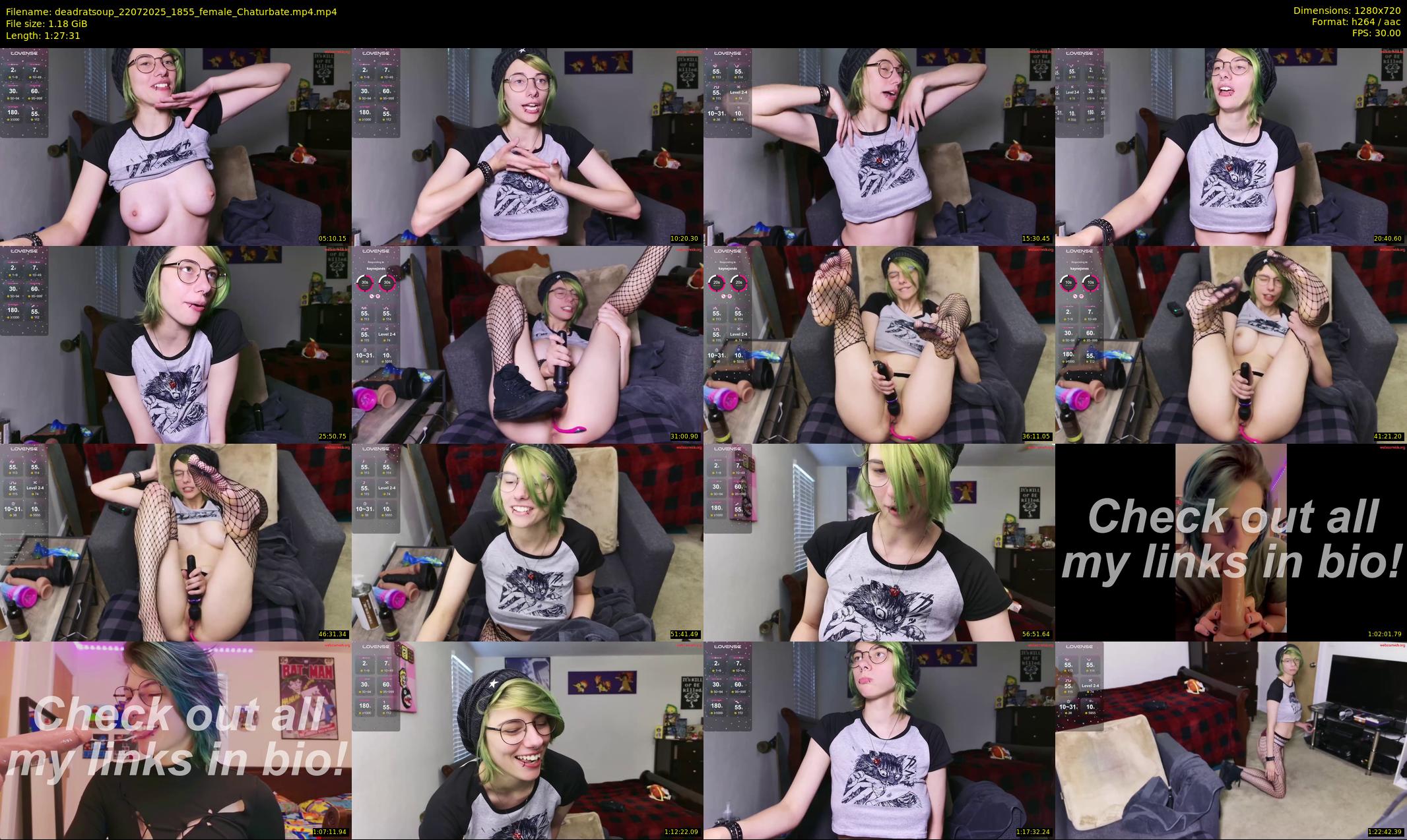 deadratsoup — 88 minute Chaturbate female cam show recording, 720p, Jul 22, 2025