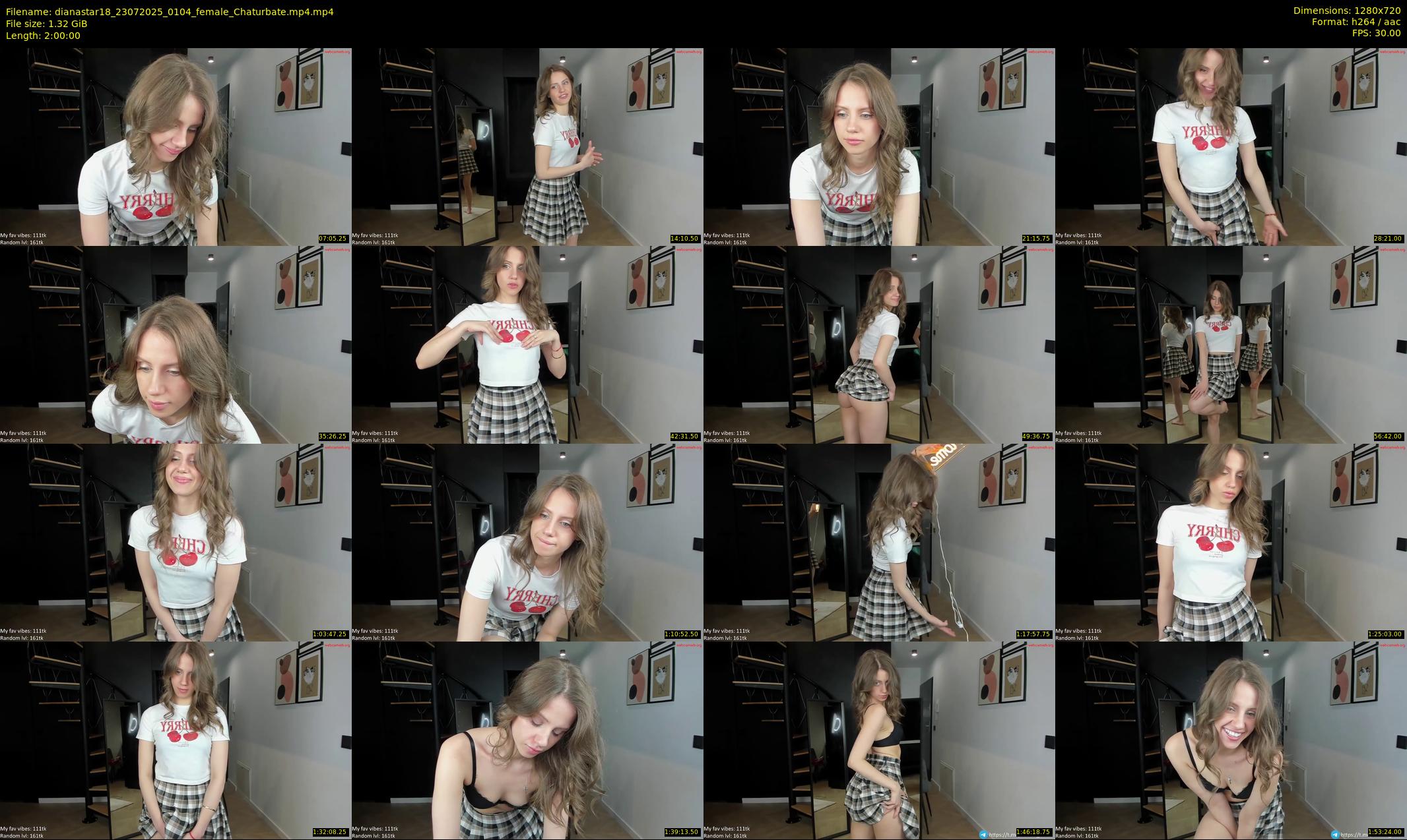 dianastar18 — 120 minute Chaturbate female cam show recording, 720p, Jul 23, 2025