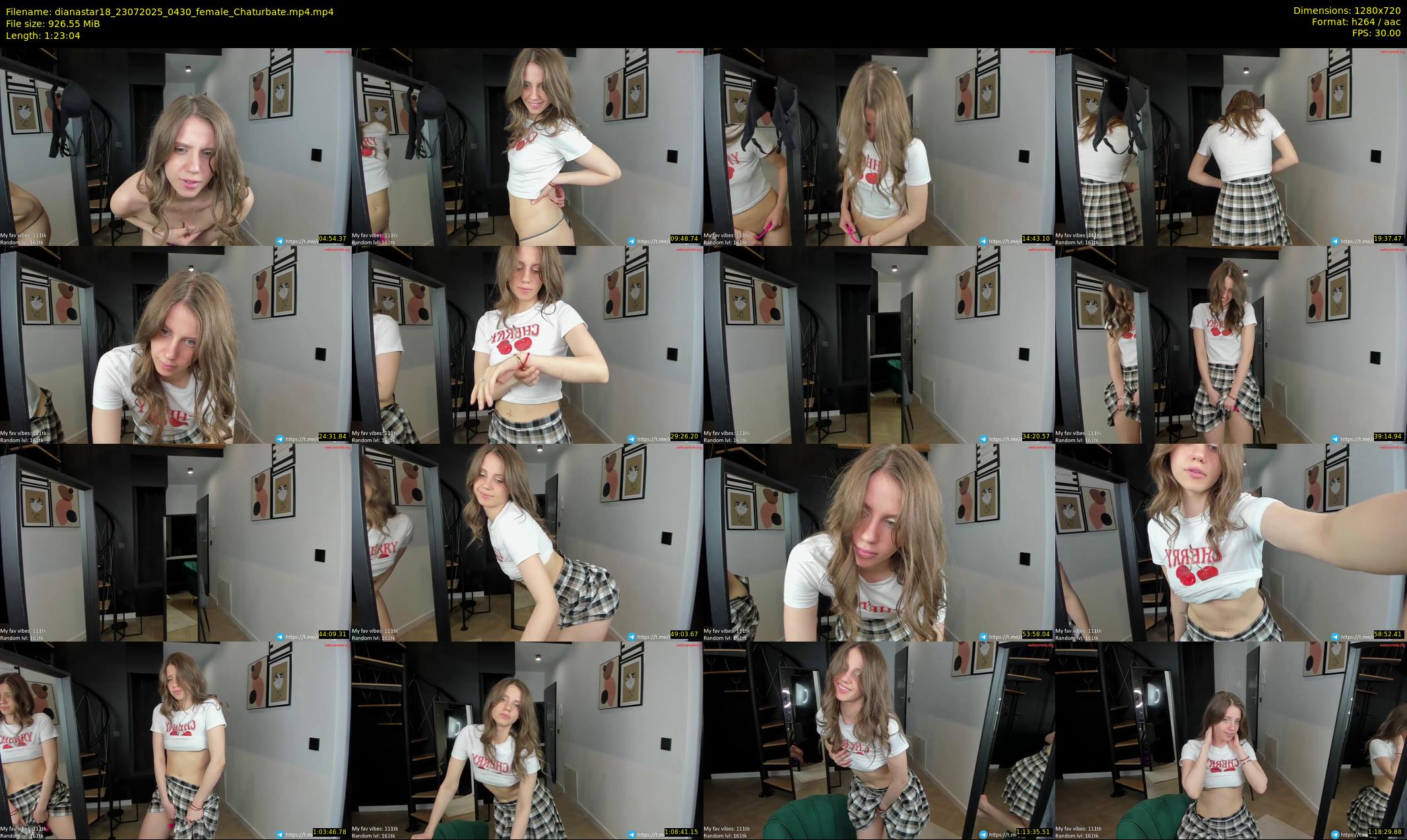 dianastar18 — 84 minute Chaturbate female cam show recording, 720p, Jul 23, 2025