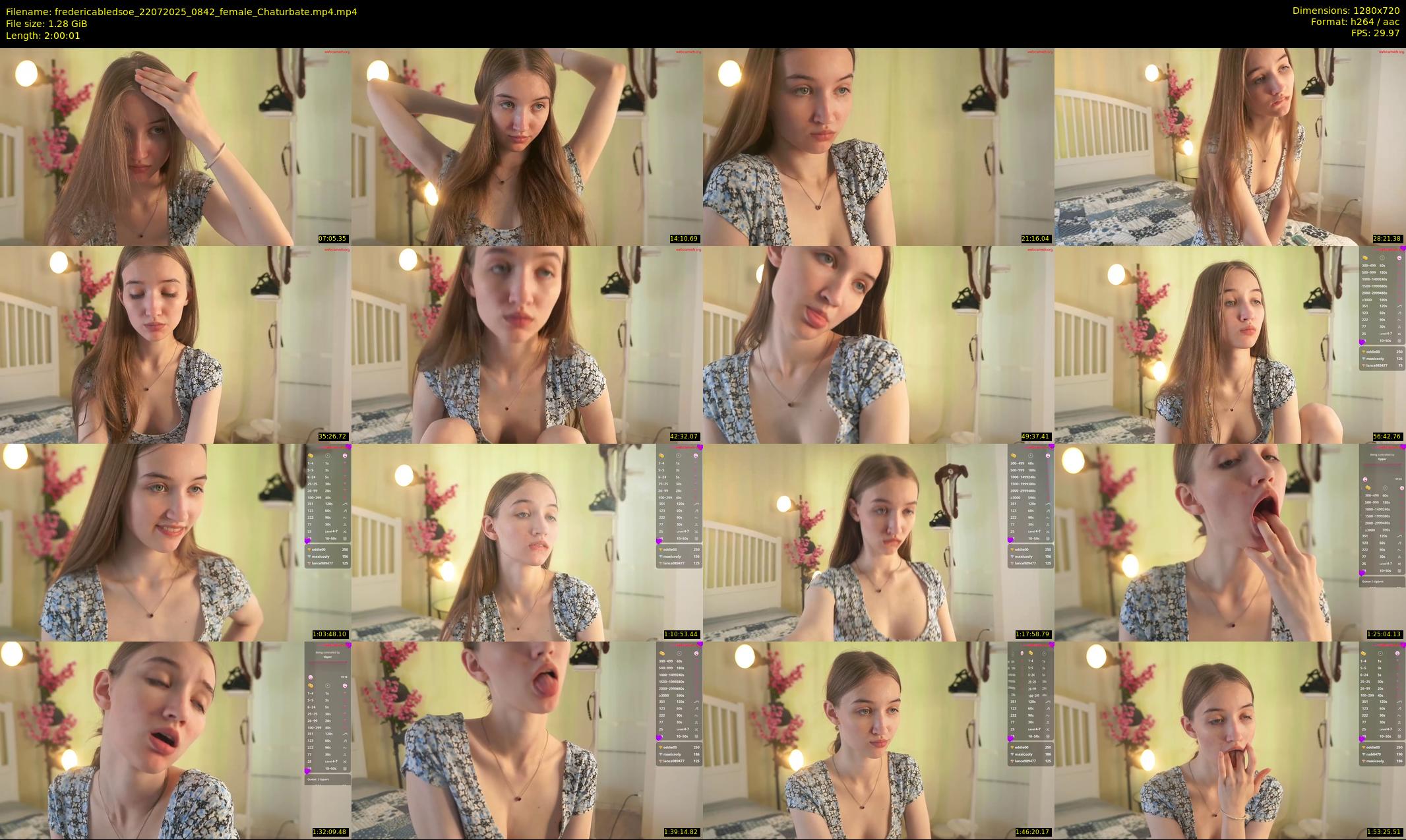fredericabledsoe — 121 minute Chaturbate female cam show recording, 720p, Jul 22, 2025