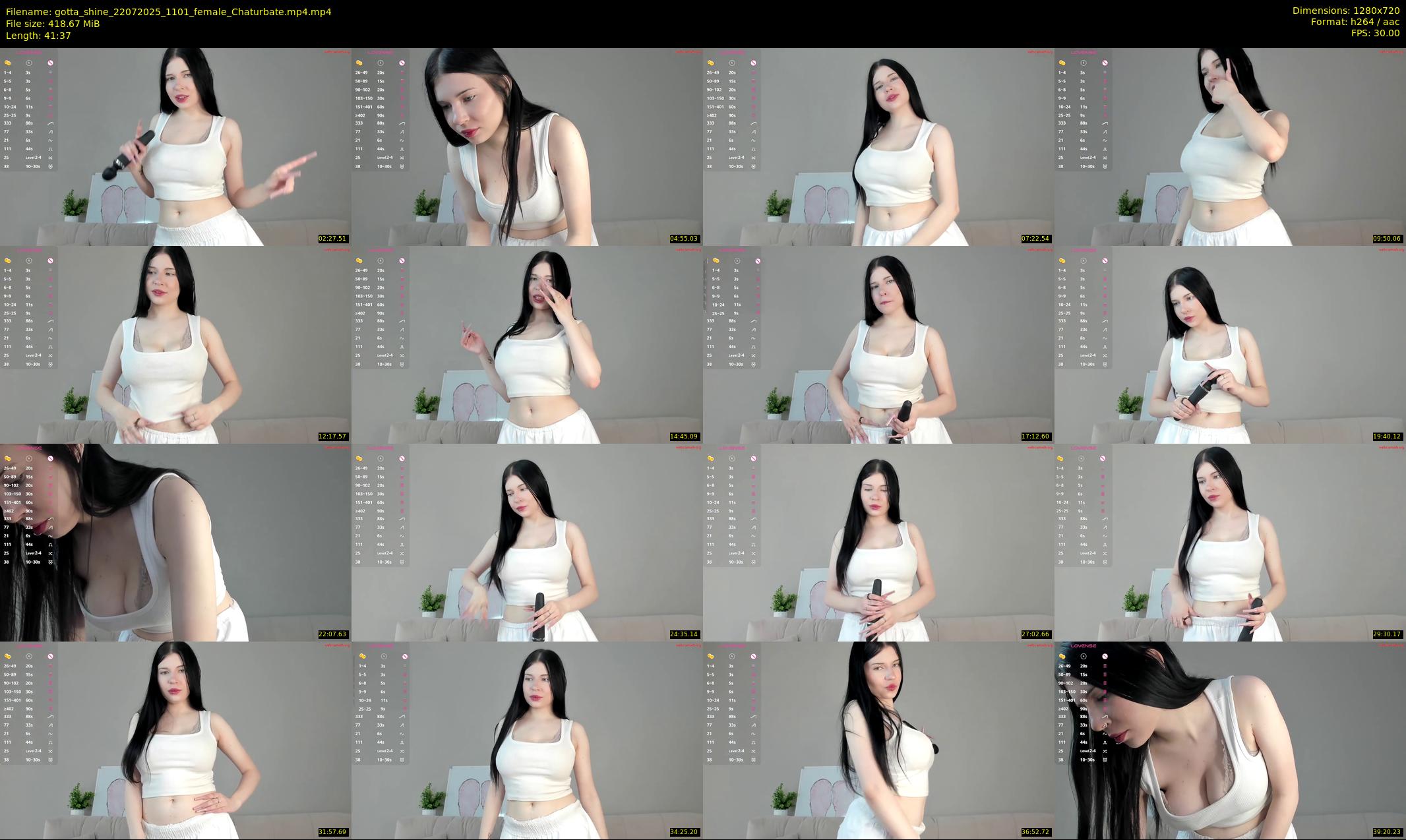 gotta_shine — 42 minute Chaturbate female cam show recording, 720p, Jul 22, 2025