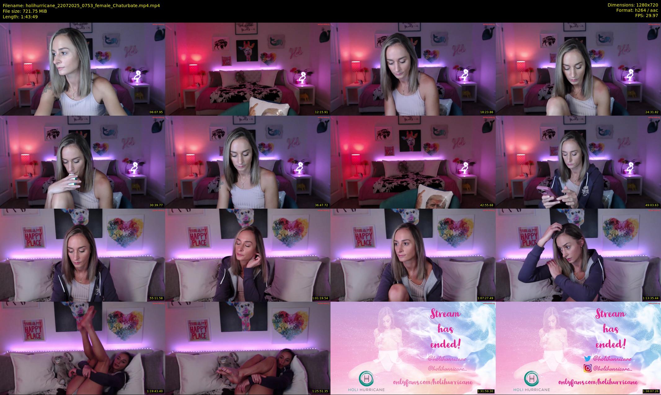 holihurricane — 104 minute Chaturbate female cam show recording, 720p, Jul 22, 2025