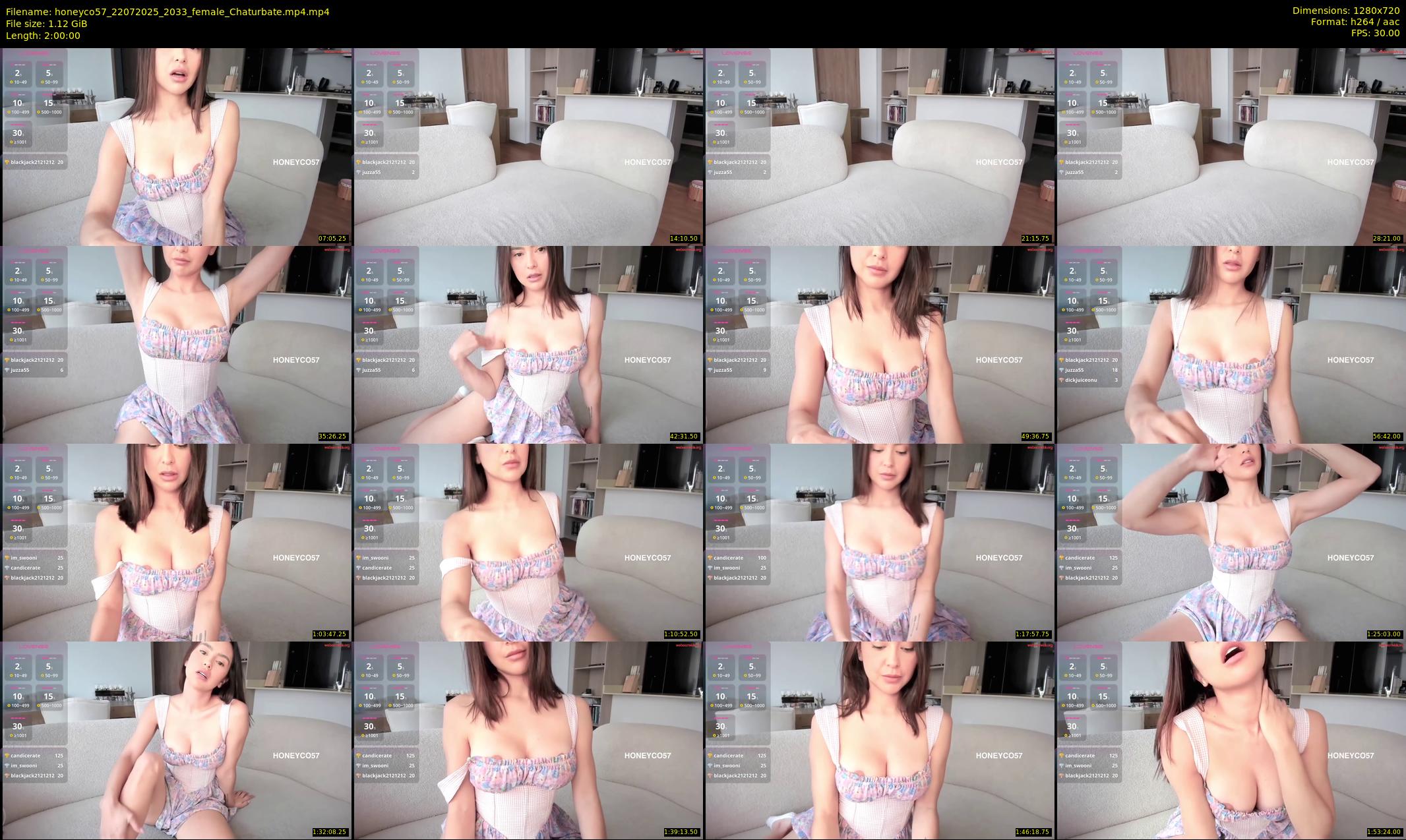 honeyco57 — 120 minute Chaturbate female cam show recording, 720p, Jul 22, 2025