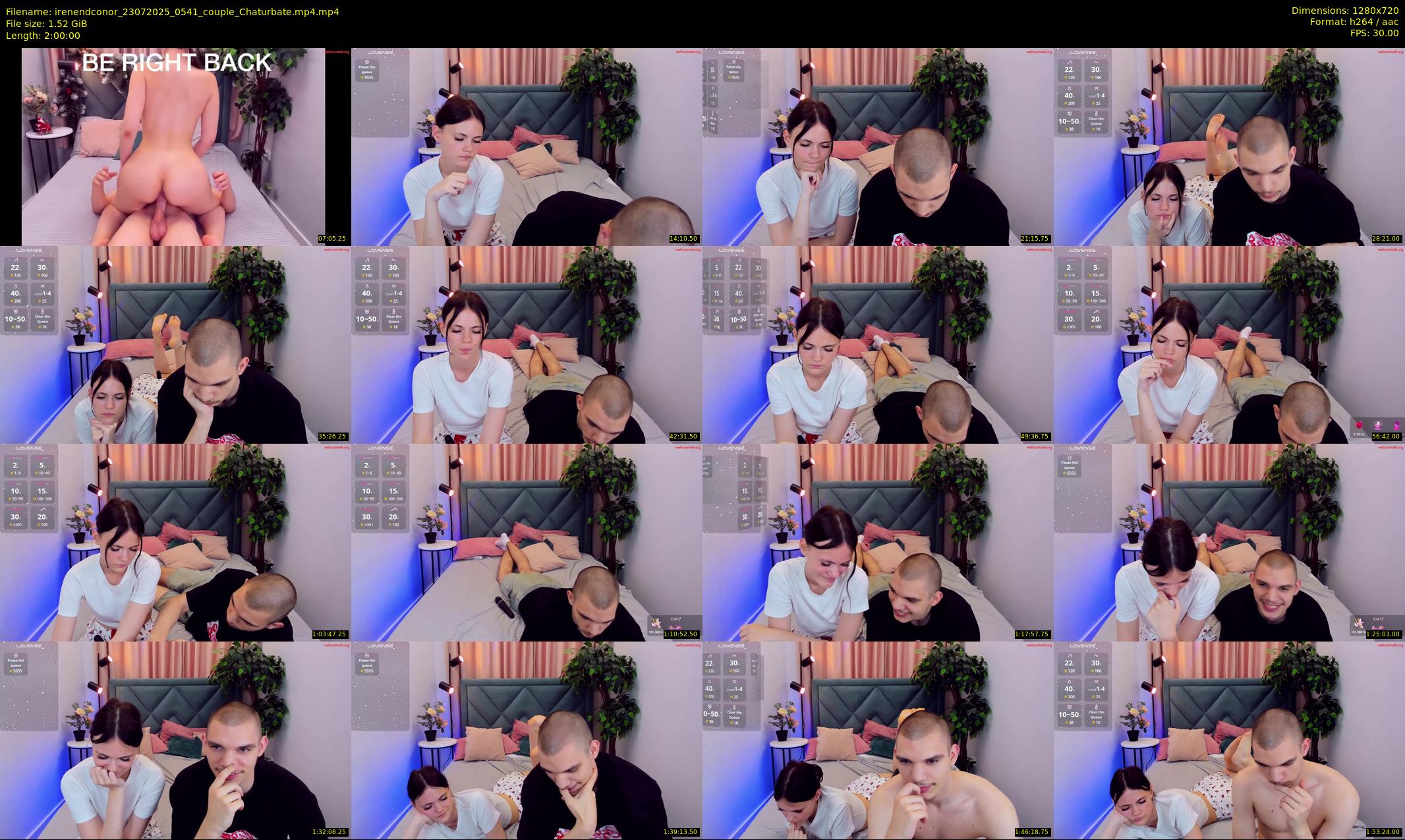 irenendconor — 120 minute Chaturbate couple cam show recording, 720p, Jul 23, 2025