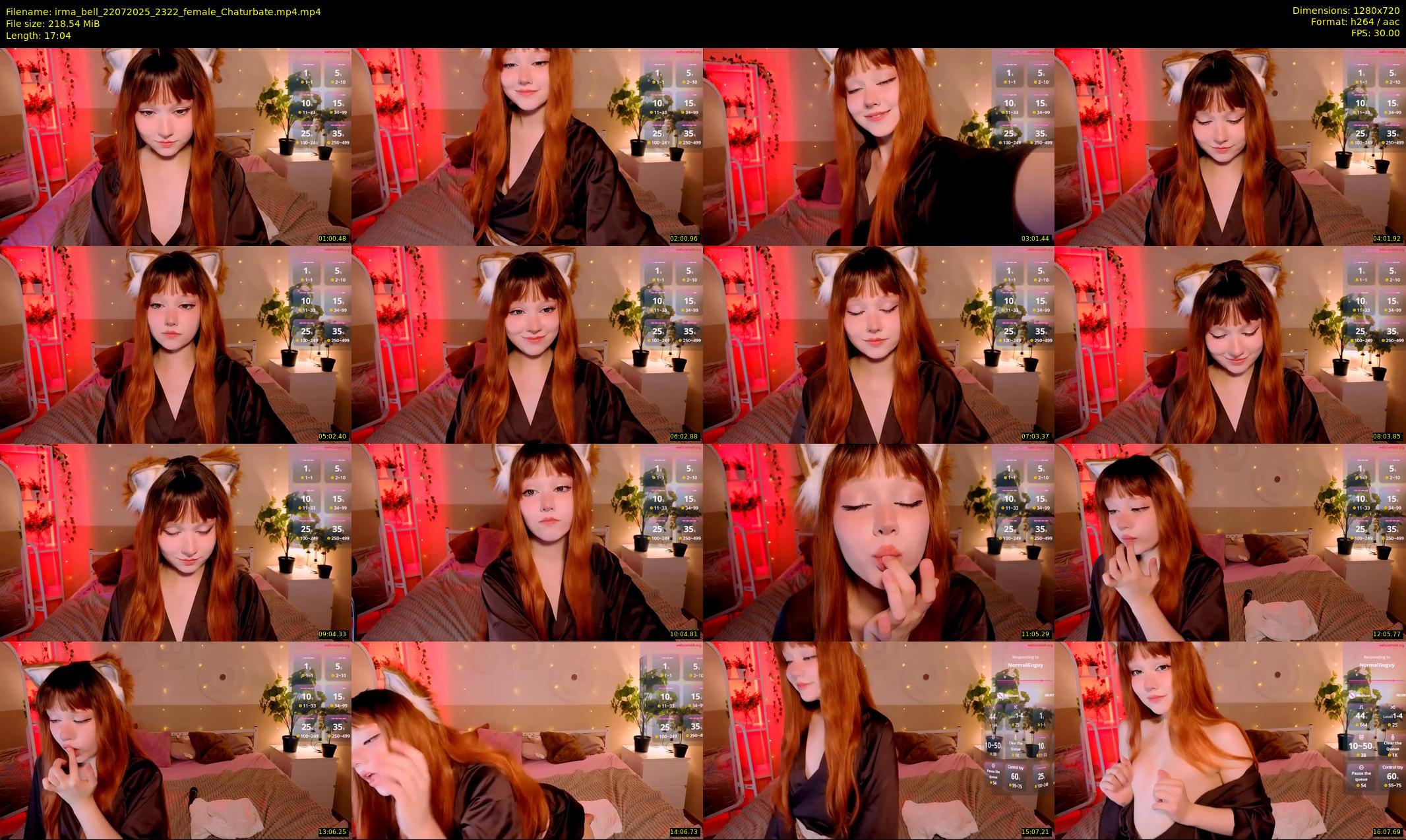 irma_bell — 18 minute Chaturbate female cam show recording, 720p, Jul 22, 2025