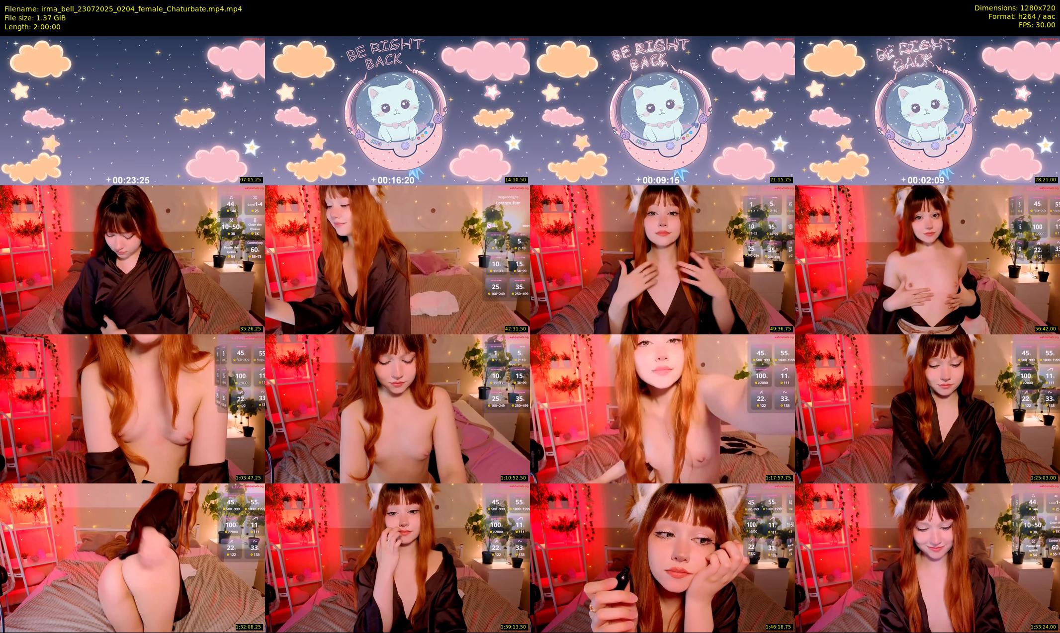 irma_bell — 120 minute Chaturbate female cam show recording, 720p, Jul 23, 2025