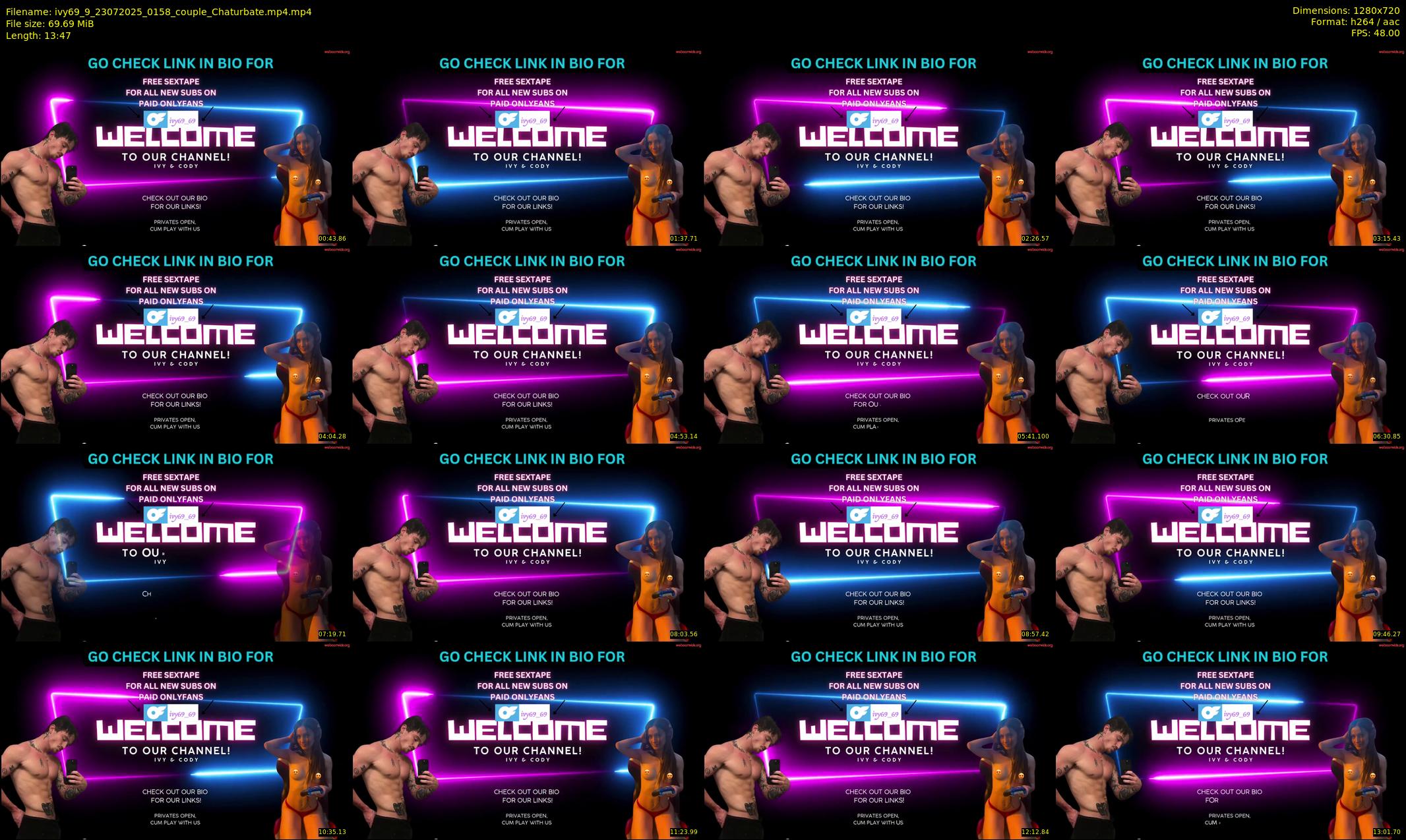 ivy69_9 — 14 minute Chaturbate couple cam show recording, 720p, Jul 23, 2025