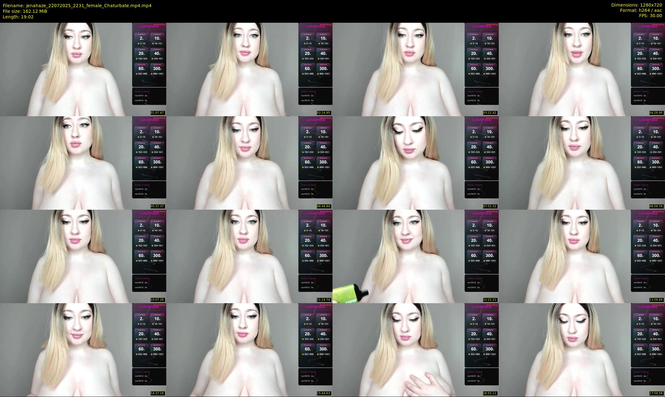 jenahaze — 20 minute Chaturbate female cam show recording, 720p, Jul 22, 2025