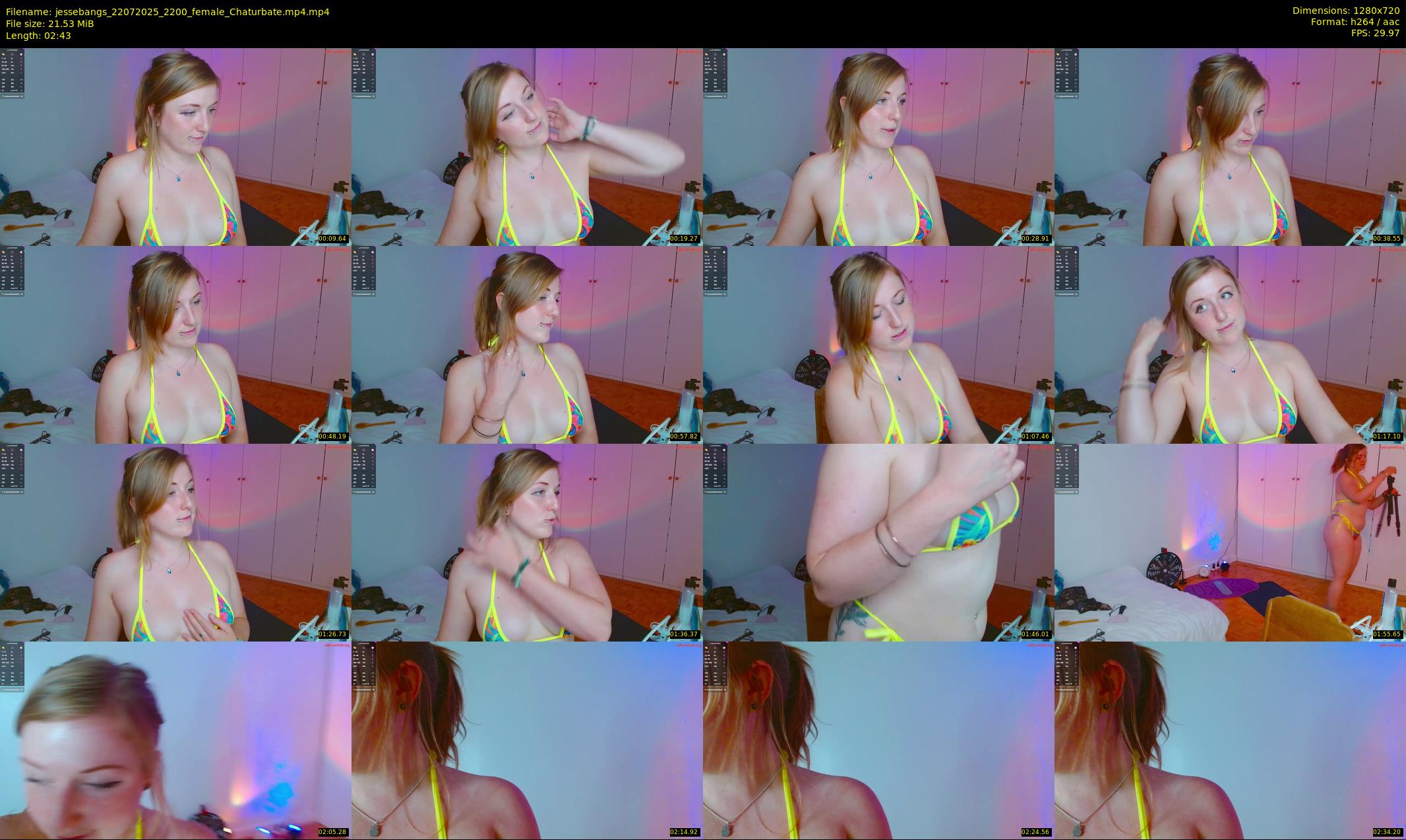 jessebangs — 3 minute Chaturbate female cam show recording, 720p, Jul 22, 2025