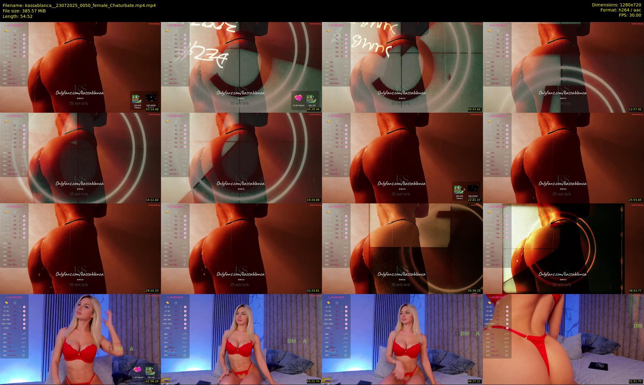 kassablanca_ — 55 minute Chaturbate female cam show recording, 720p, Jul 23, 2025
