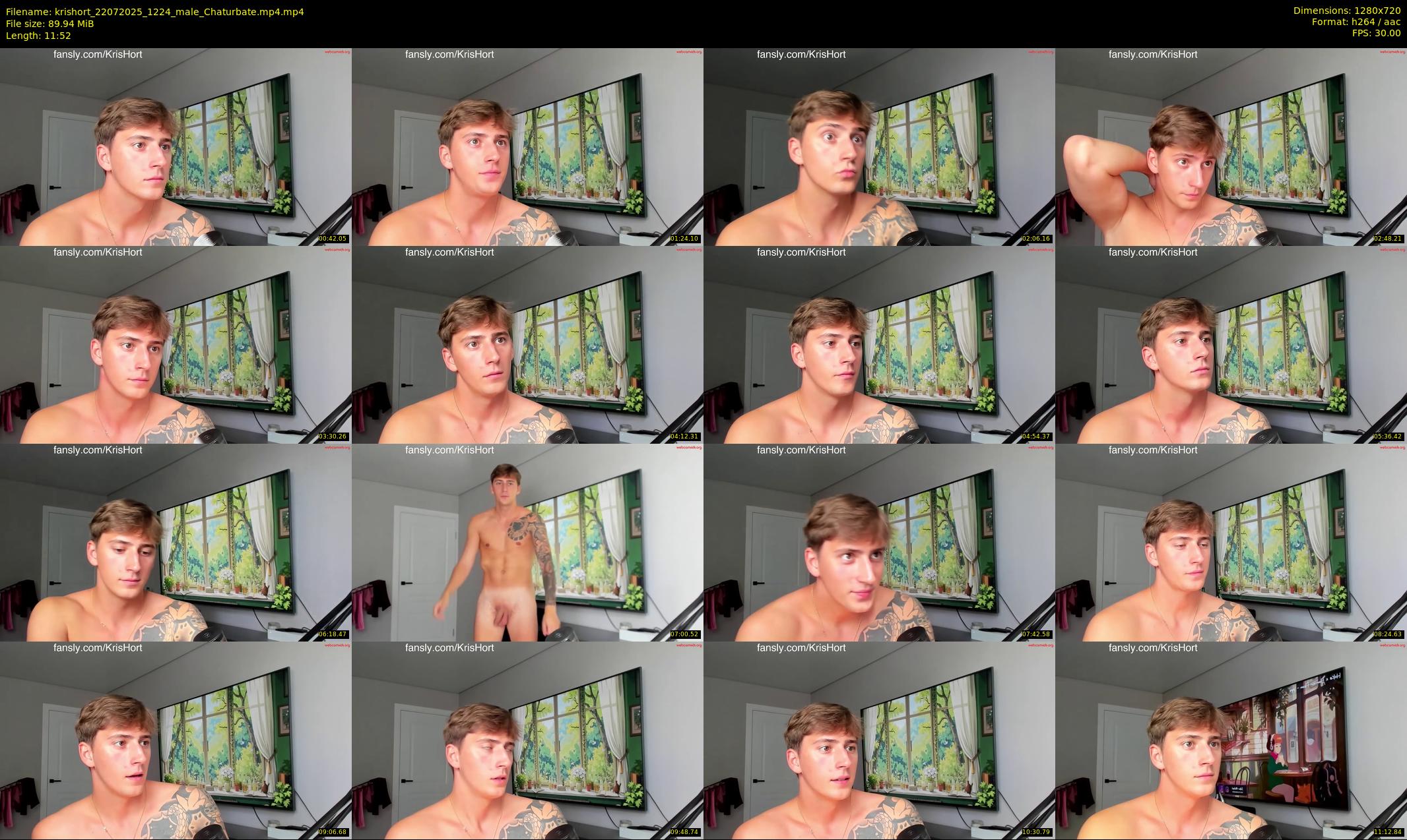 krishort — 12 minute Chaturbate male cam show recording, 720p, Jul 22, 2025