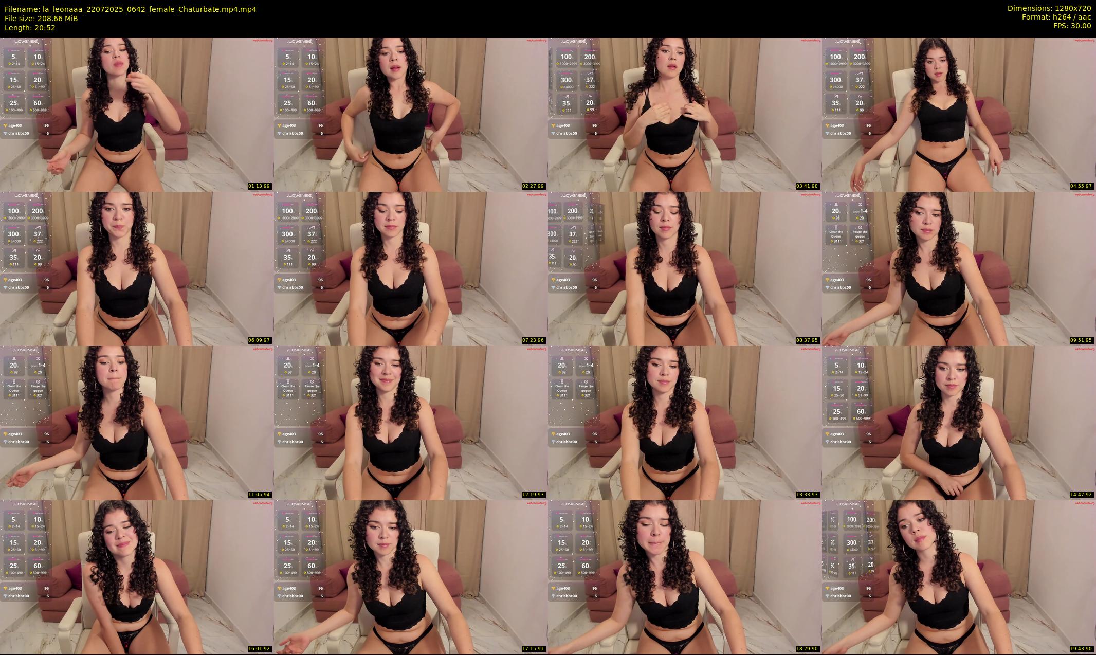 la_leonaaa — 21 minute Chaturbate female cam show recording, 720p, Jul 22, 2025