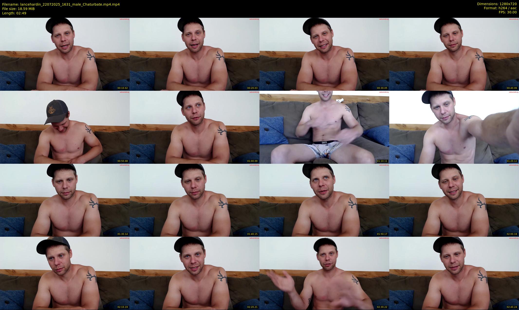 lancehardin — 3 minute Chaturbate male cam show recording, 720p, Jul 22, 2025