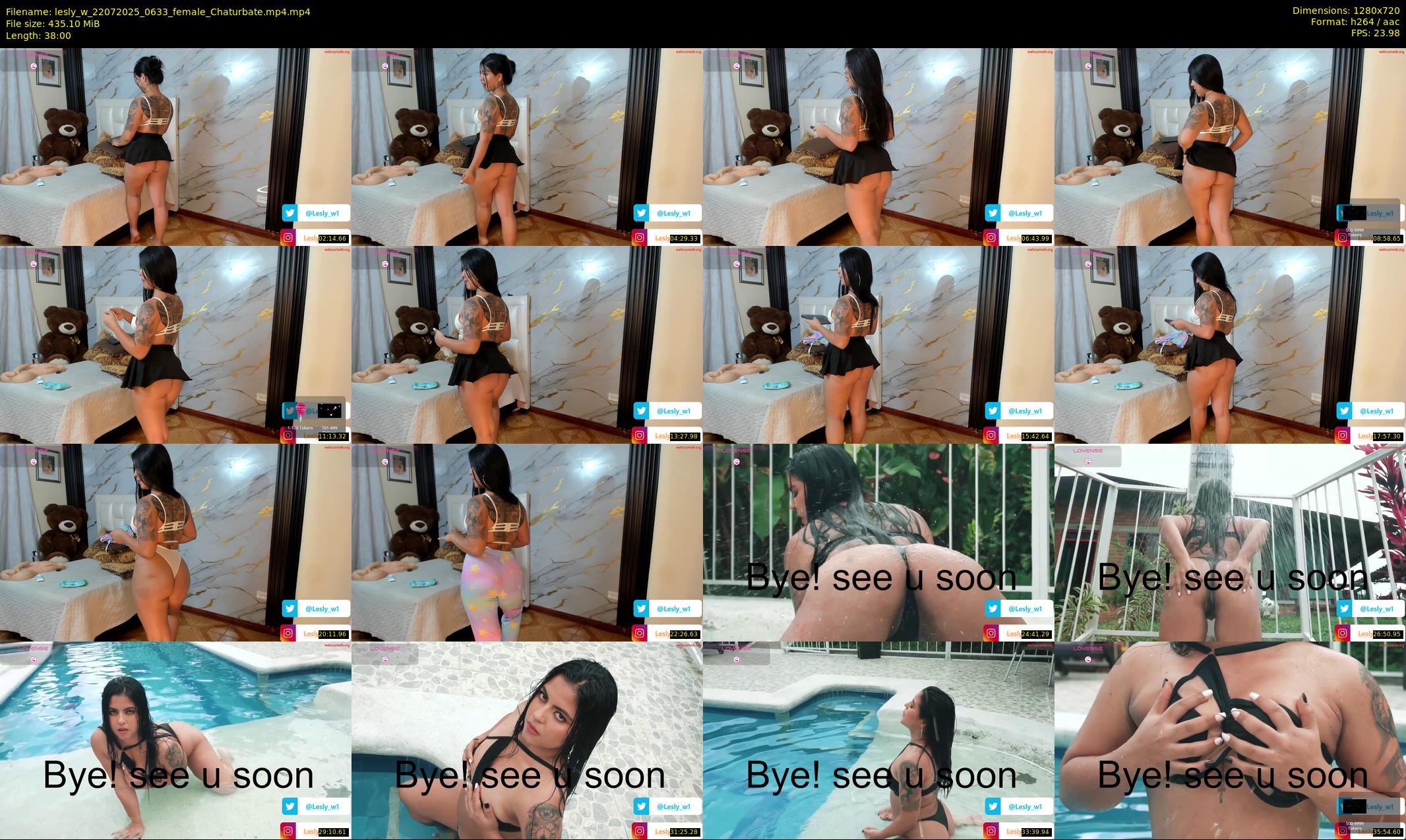 lesly_w — 38 minute Chaturbate female cam show recording, 720p, Jul 22, 2025