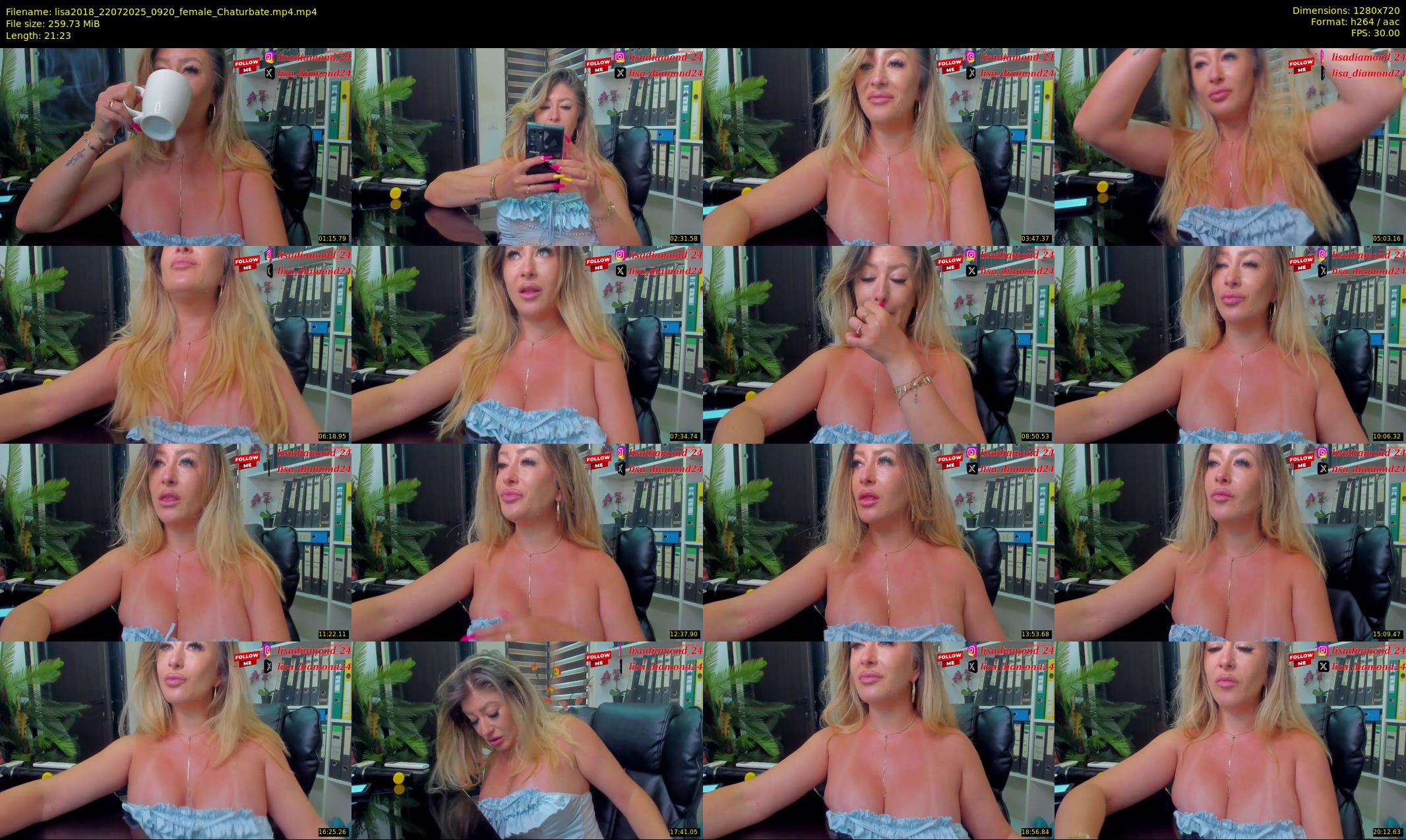 lisa2018 — 22 minute Chaturbate female cam show recording, 720p, Jul 22, 2025